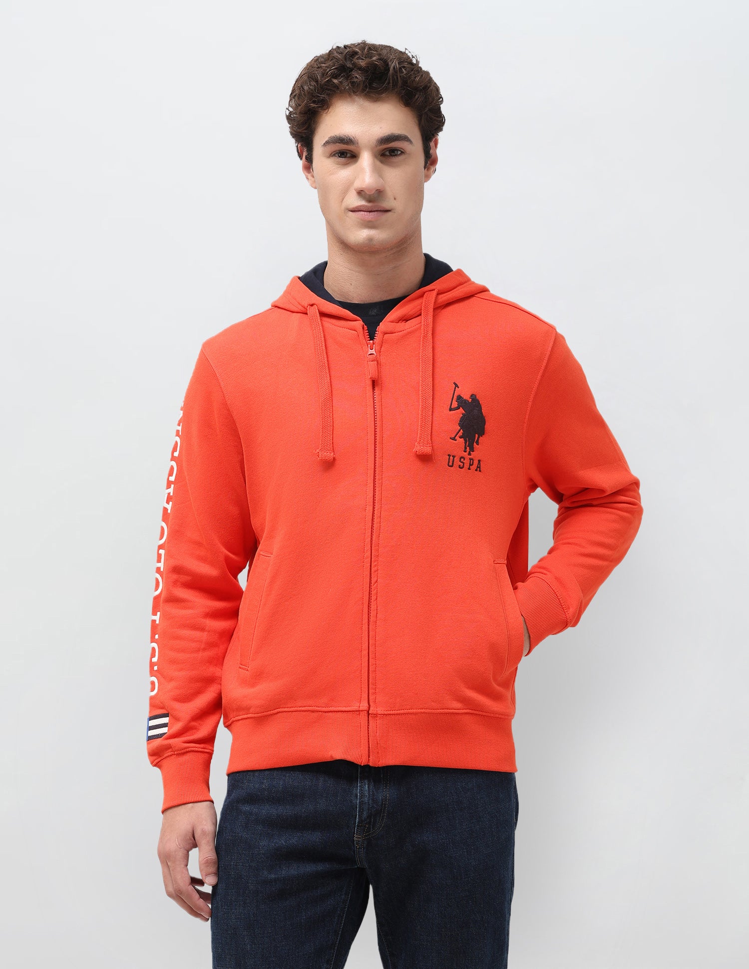 Solid Regular Fit Sweatshirt Red - U.S. Polo Assn. India | Large