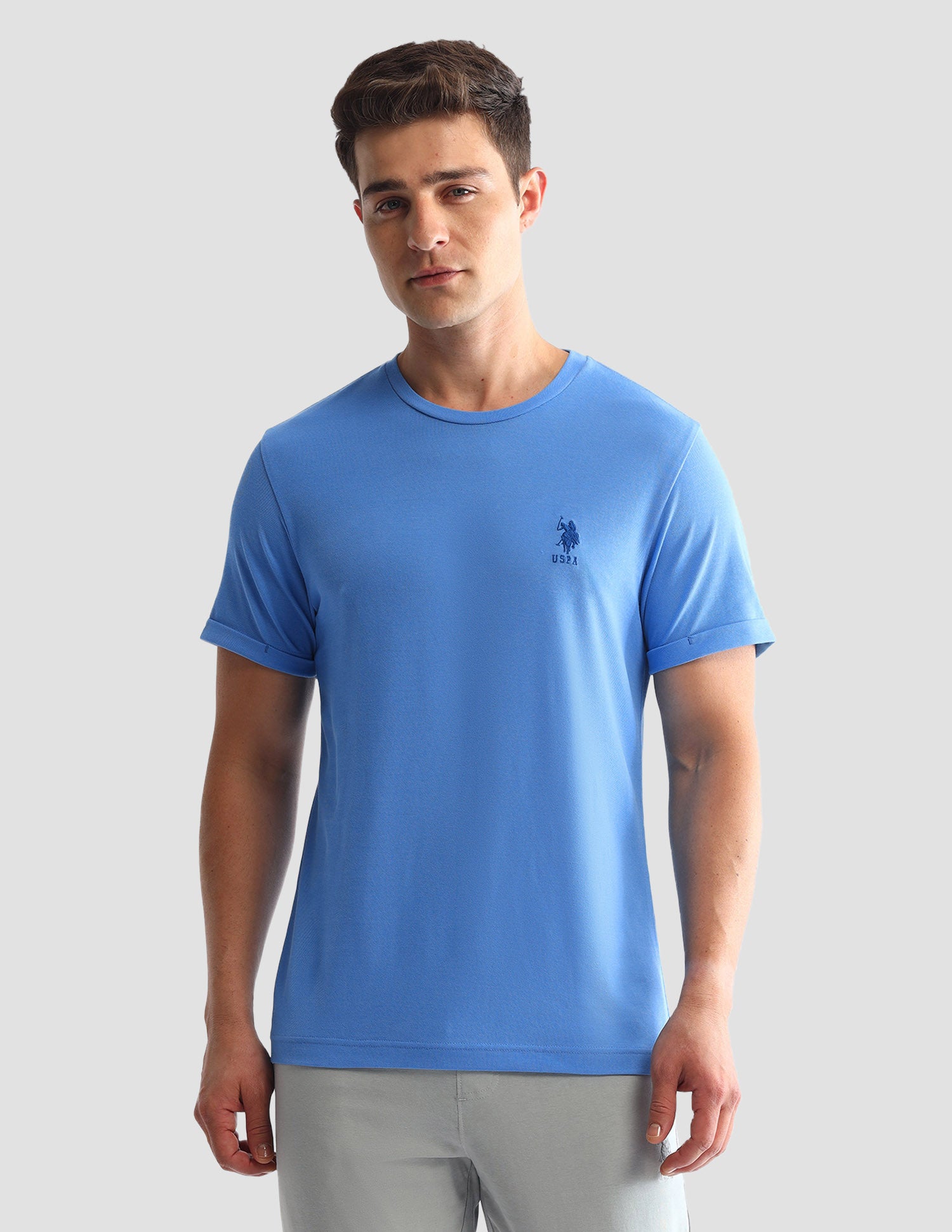 Solid Comfort Fit Loungewear T-Shirt Mirage Gray - U.S. POLO ASSN. | Large