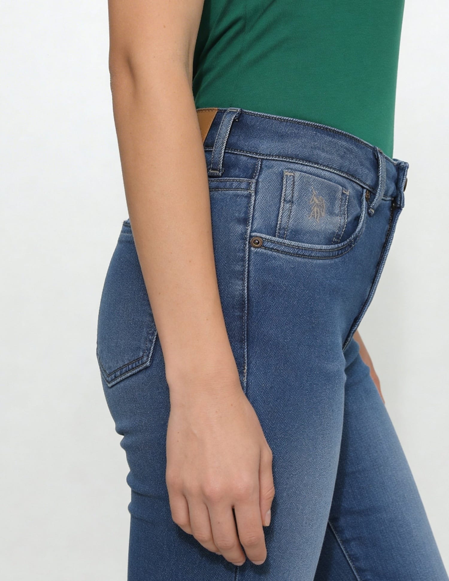 High Rise Flared Fit Jeans Blue - U.S. Polo Assn. India | Large