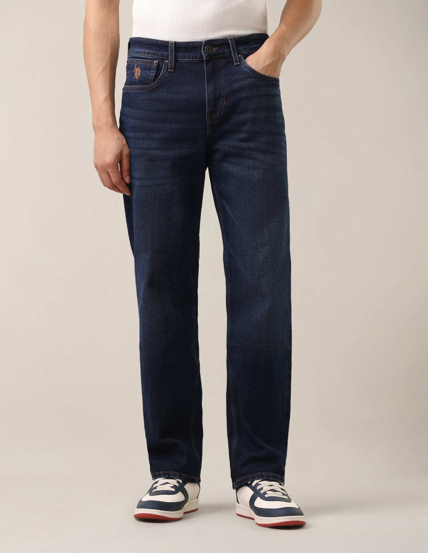 Shawn Relaxed Fit Blue Jeans Dark Blue - U.S. Polo Assn. India | Large