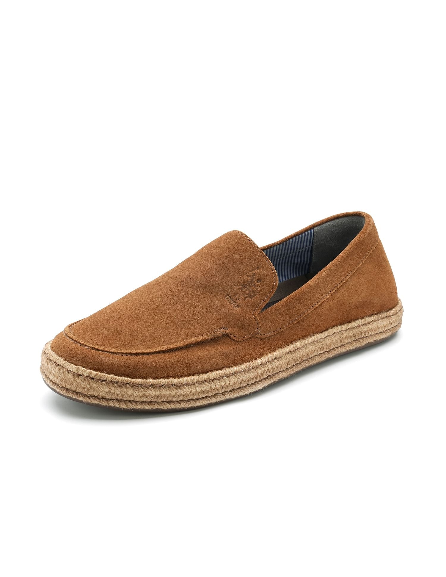 Mens Oudi Suede Slip-On Shoes Tan - U.S. POLO ASSN. | Large