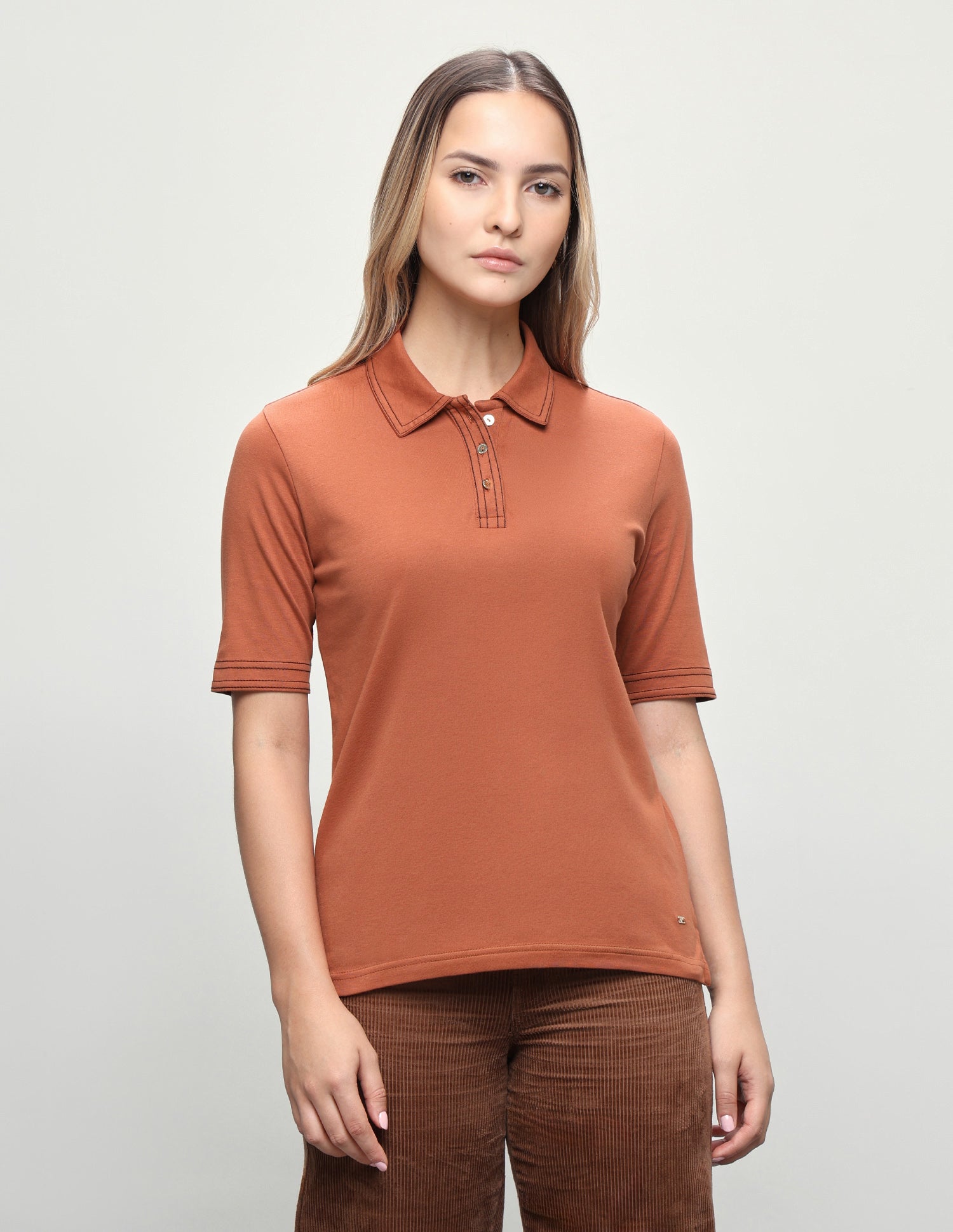 Solid Regular Fit Polo Shirt Rust - U.S. Polo Assn. India | Large