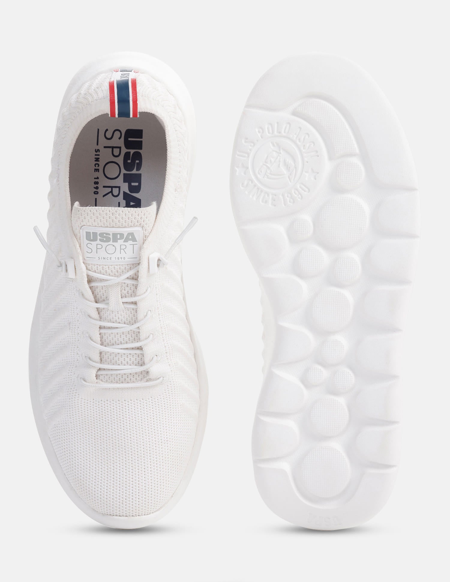 Men Solid Rocco Sports Sneakers White - U.S. Polo Assn. India | Large