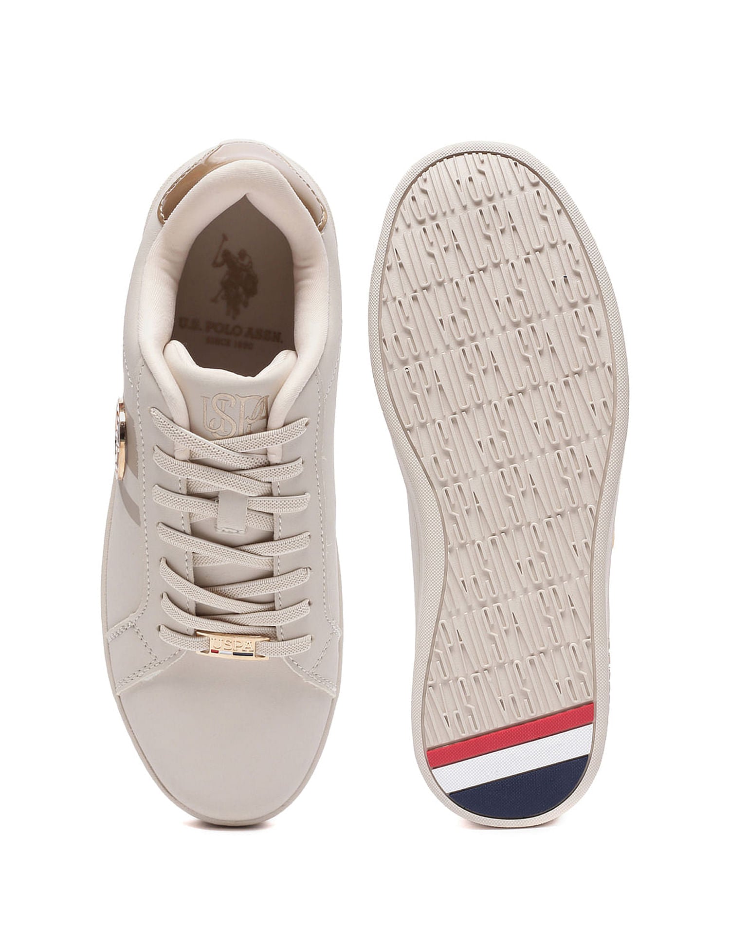 Women Striped Emery 2.0 Sneakers Nude - U.S. Polo Assn. India | Large
