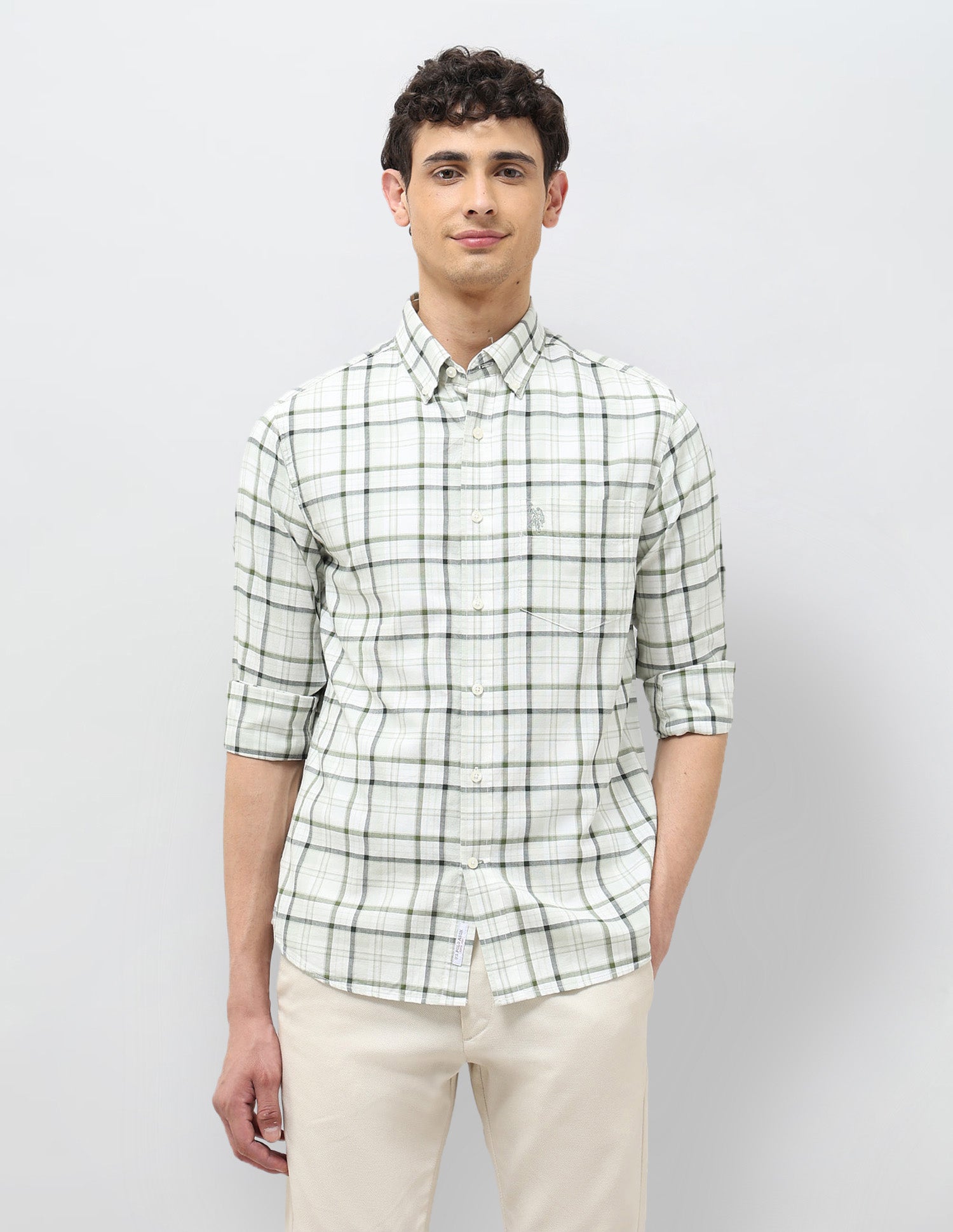 Plaid Checked Tailored Fit Shirt