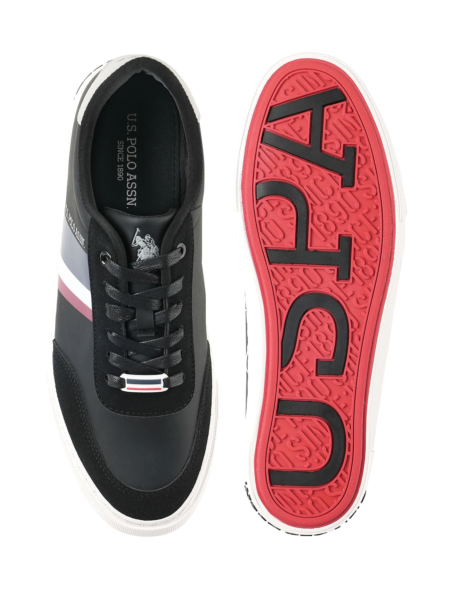 Men Krister 4.0 Colourblocked Sneakers Black - U.S. Polo Assn. India | Large