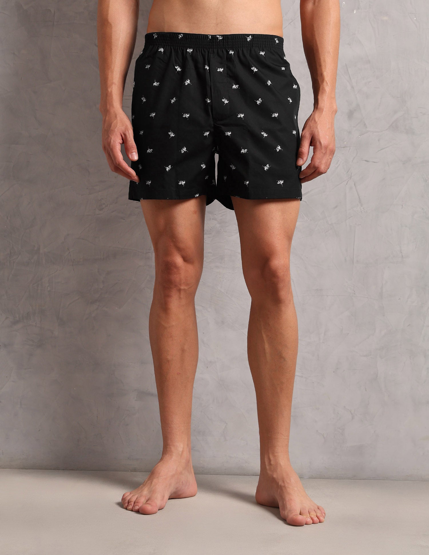 Pure Cotton Printed OEX11 Boxers - Pack Of 1 Black - U.S. POLO ASSN. | Large