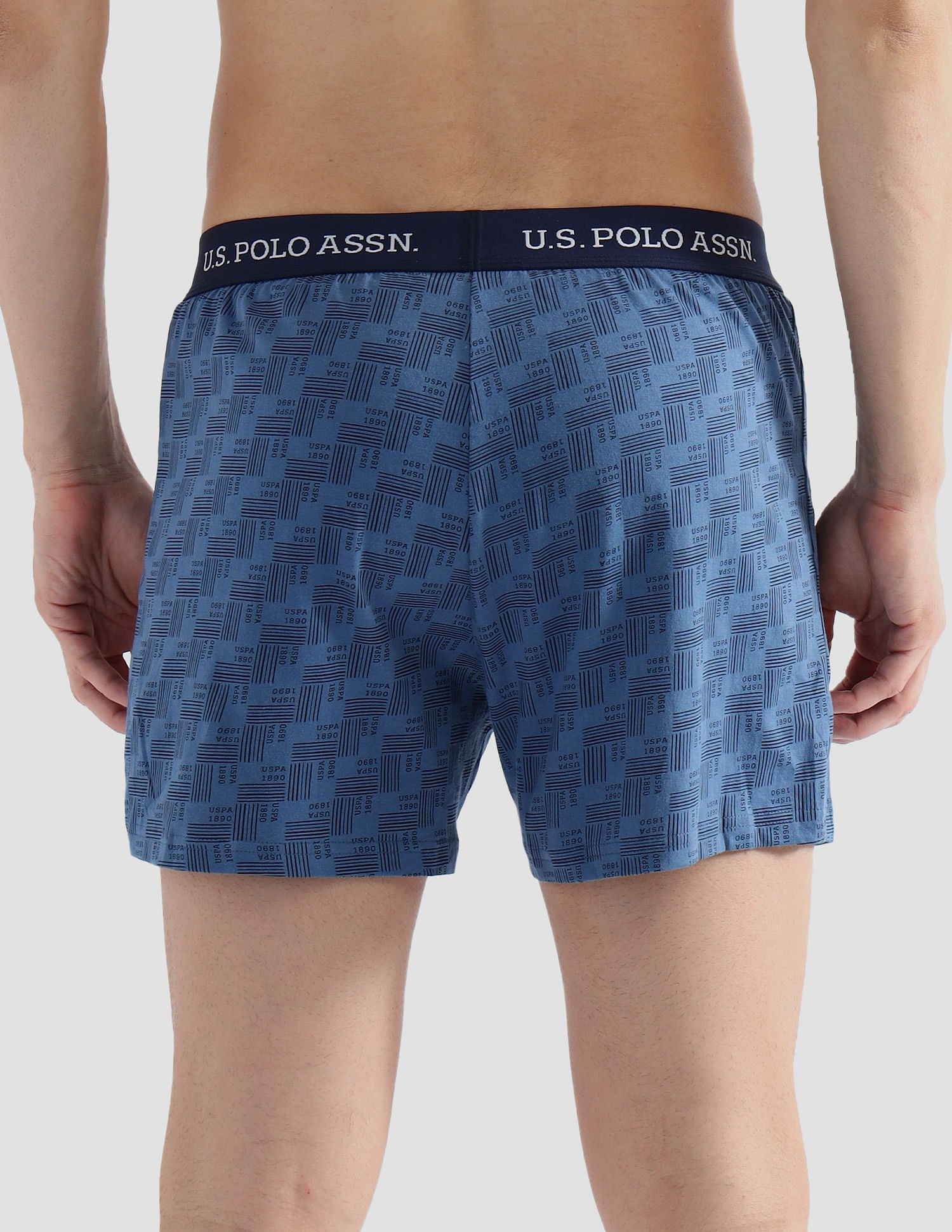 Comfort Regular Fit Solid OEX09 Boxers - Pack of 2 Nile Blue and Moonlight Blue - U.S. POLO ASSN. | Large