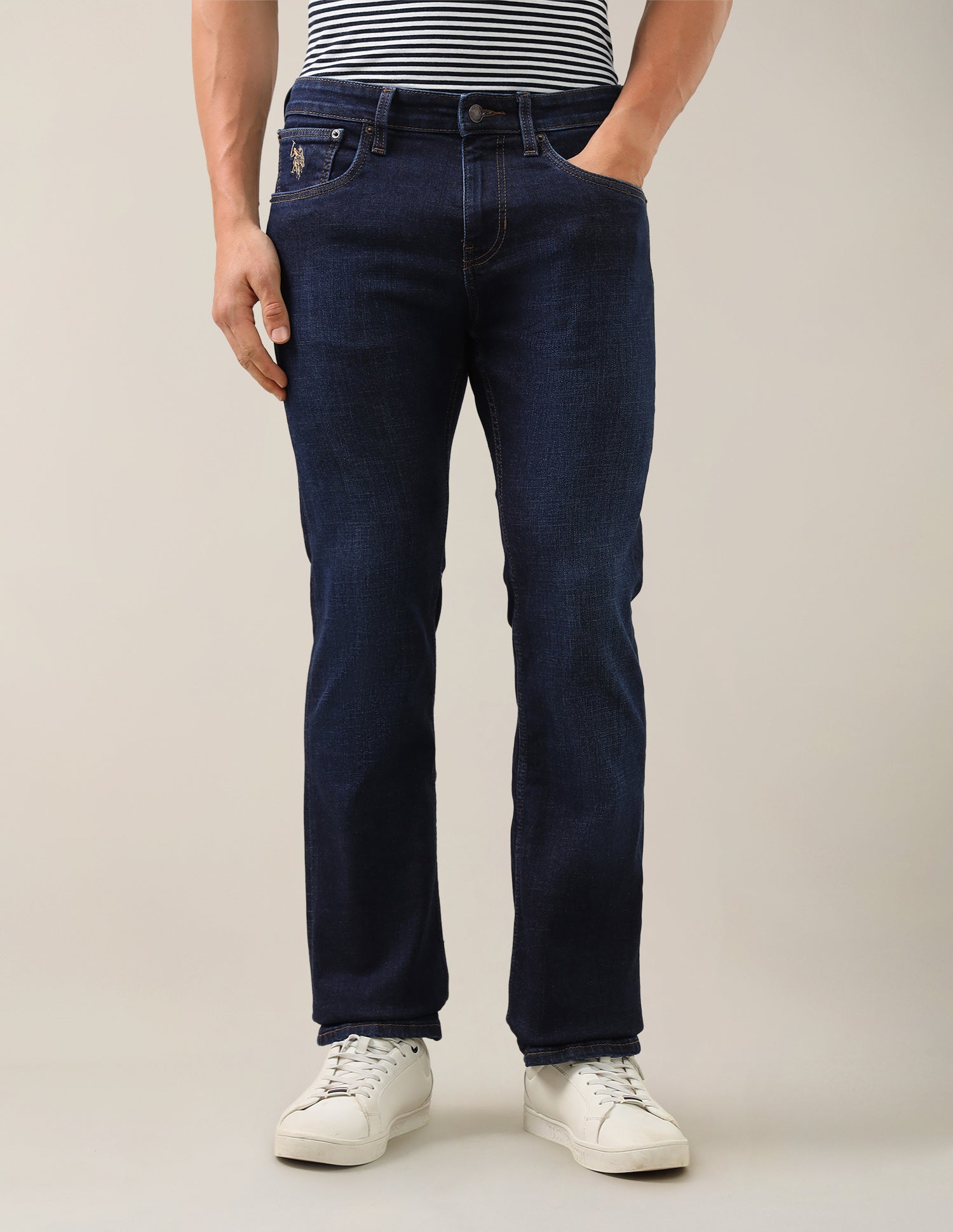 Blake Slim Bootcut Fit Blue Jeans Dark Blue - U.S. Polo Assn. India | Large