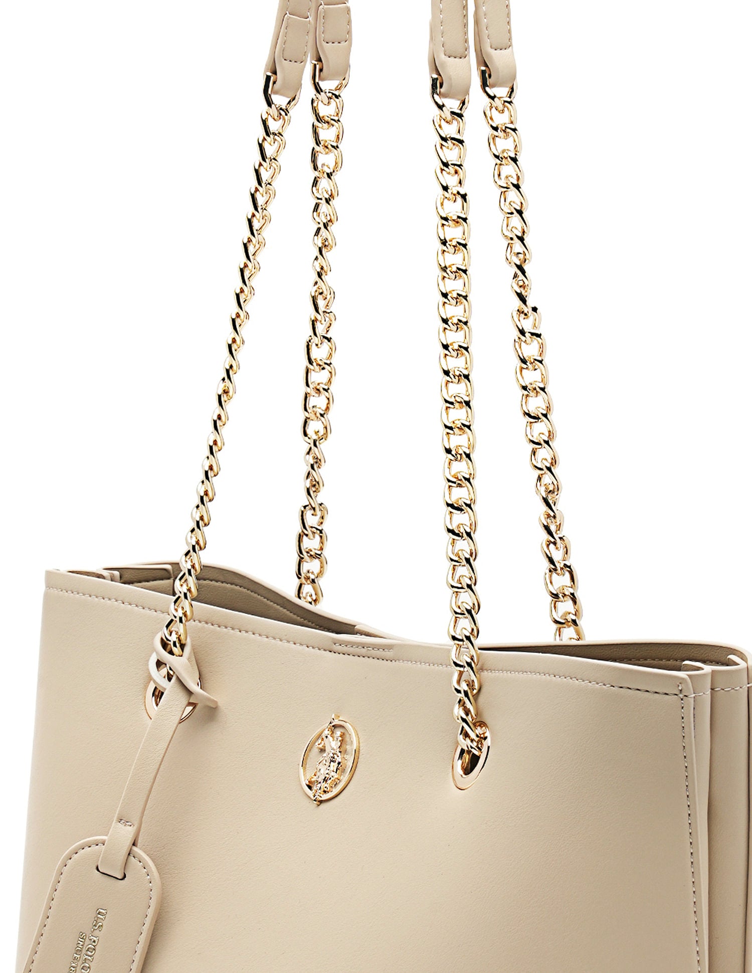 Gabby Solid Tote Bag Nude - U.S. POLO ASSN. | Large