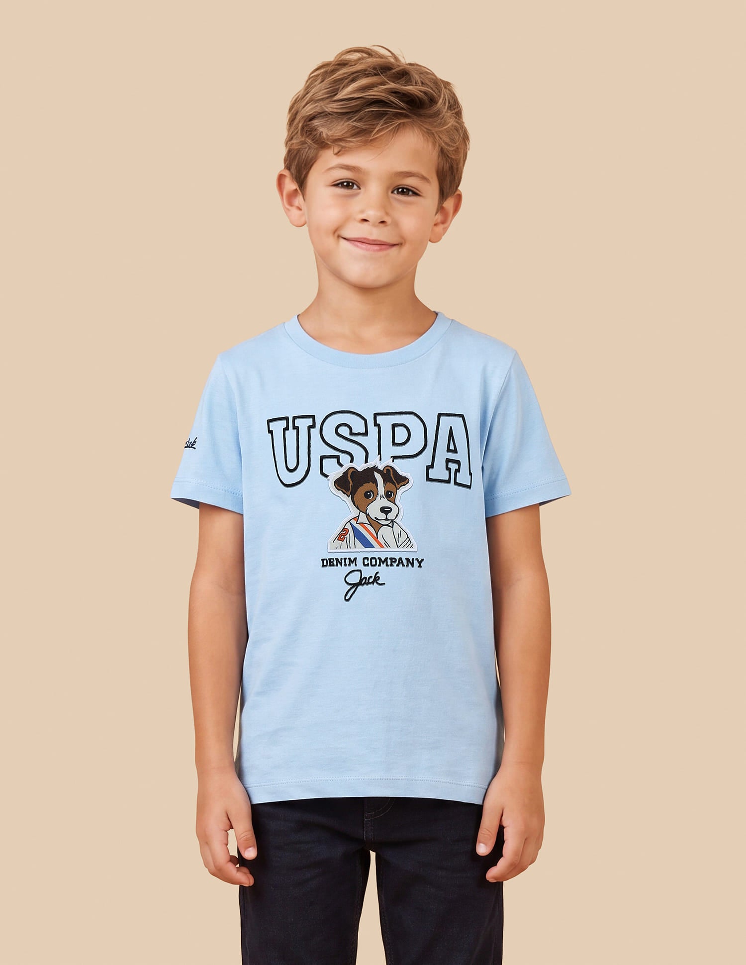 Graphic Brand Printed Regular Fit T-Shirt Blue - U.S. Polo Assn. India | Large