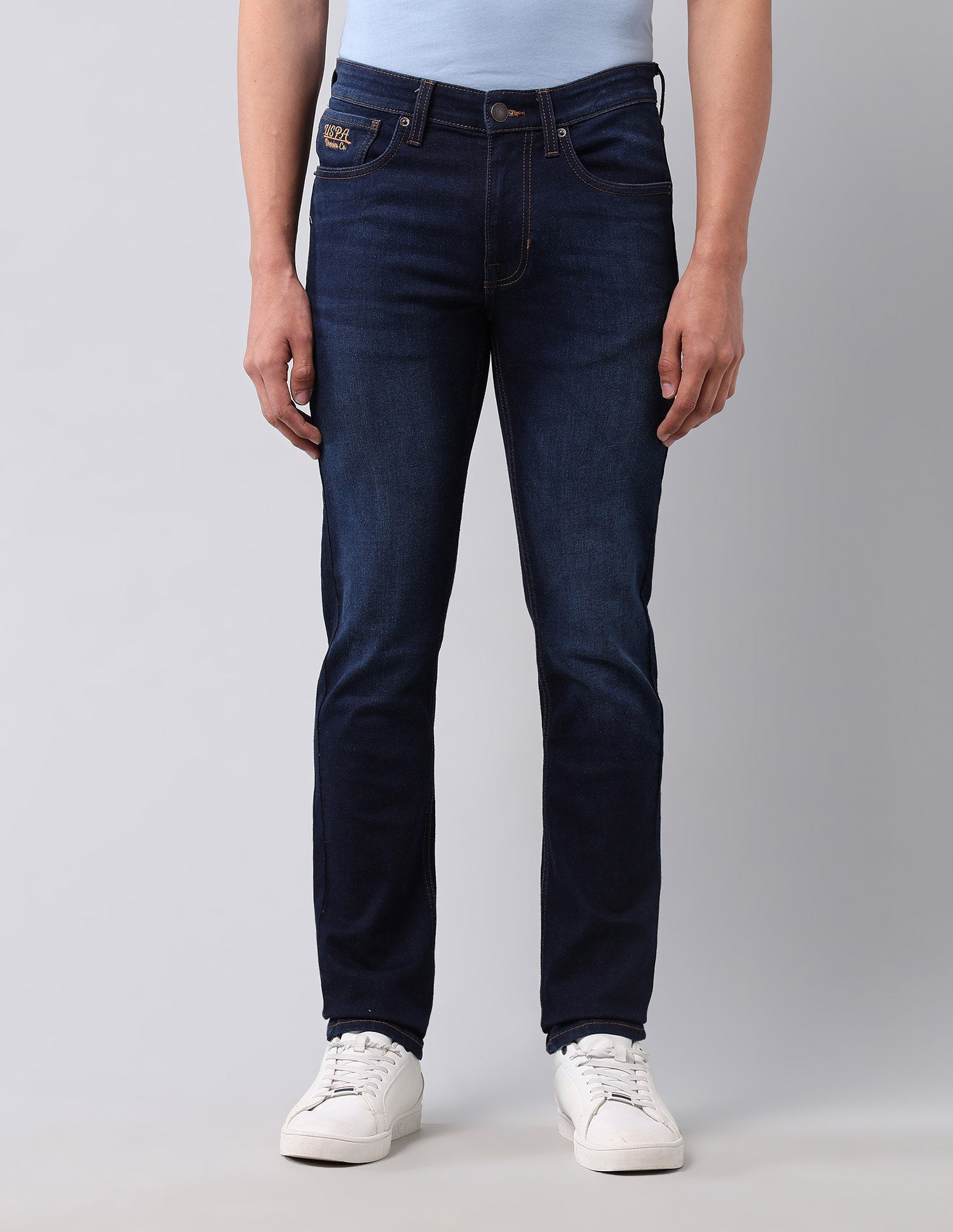 Regallo Skinny Fit Blue Jeans Dark Blue - U.S. Polo Assn. India | Large
