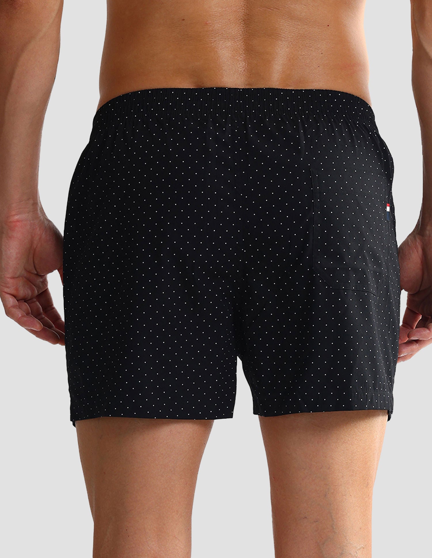 Mid Rise Solid OEX05 Shorts - Pack Of 2 Polka Dot Black And Black - U.S. POLO ASSN. | Large