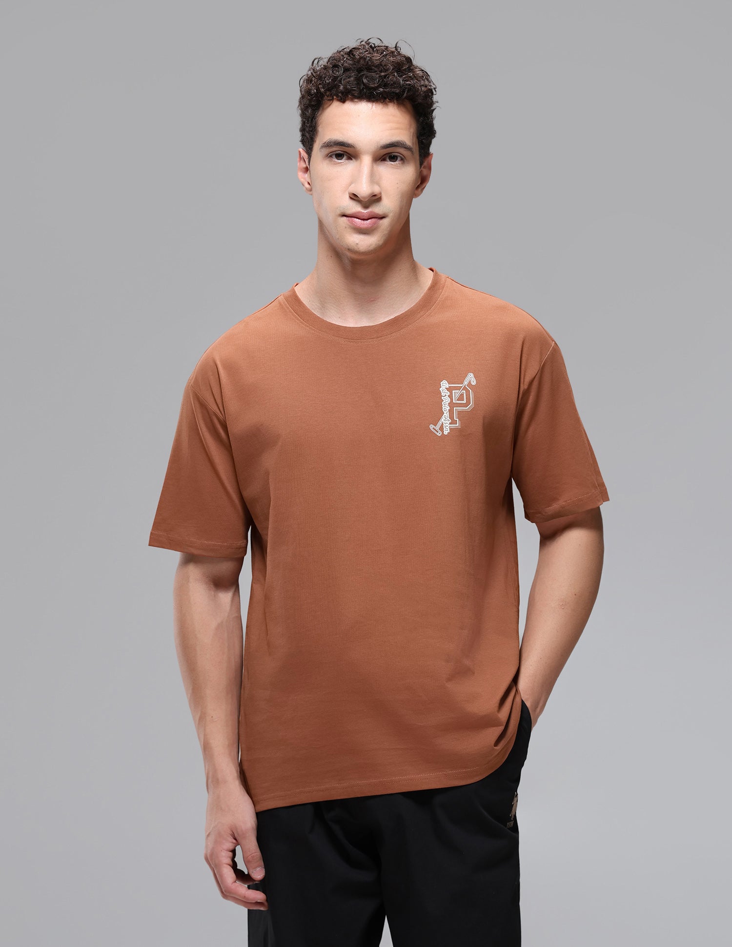 Regular Shape Retention OEE16 Lounge T-Shirt Glazed Ginger - U.S. Polo Assn. India | Large