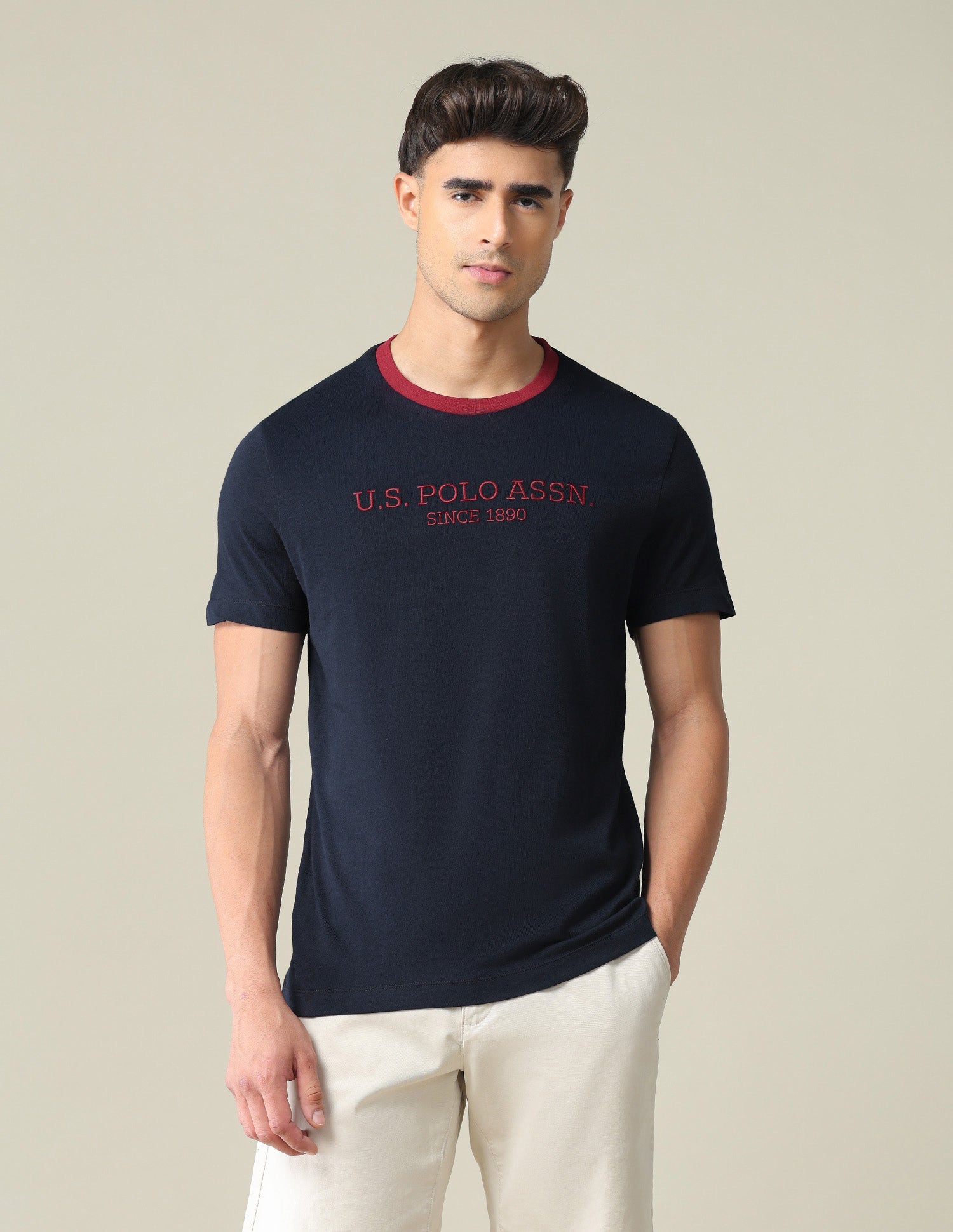 Embroidered Logo T-Shirt Navy - U.S. POLO ASSN. | Large