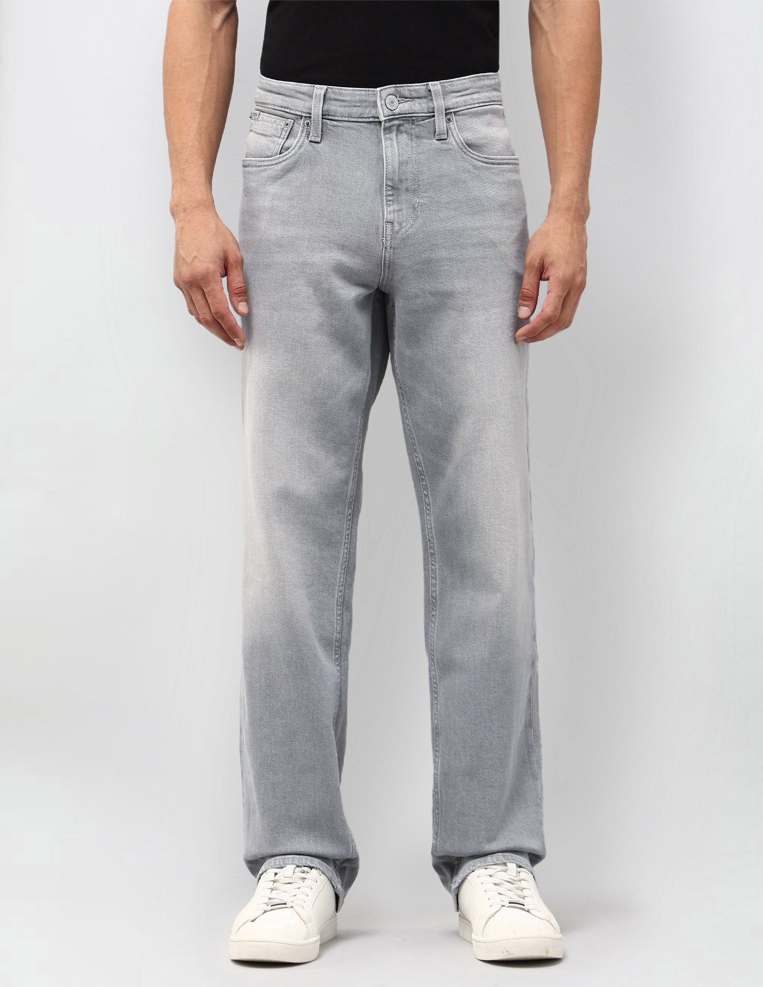 Shawn Relaxed Fit Black Jeans Mid Grey - U.S. POLO ASSN. | Large