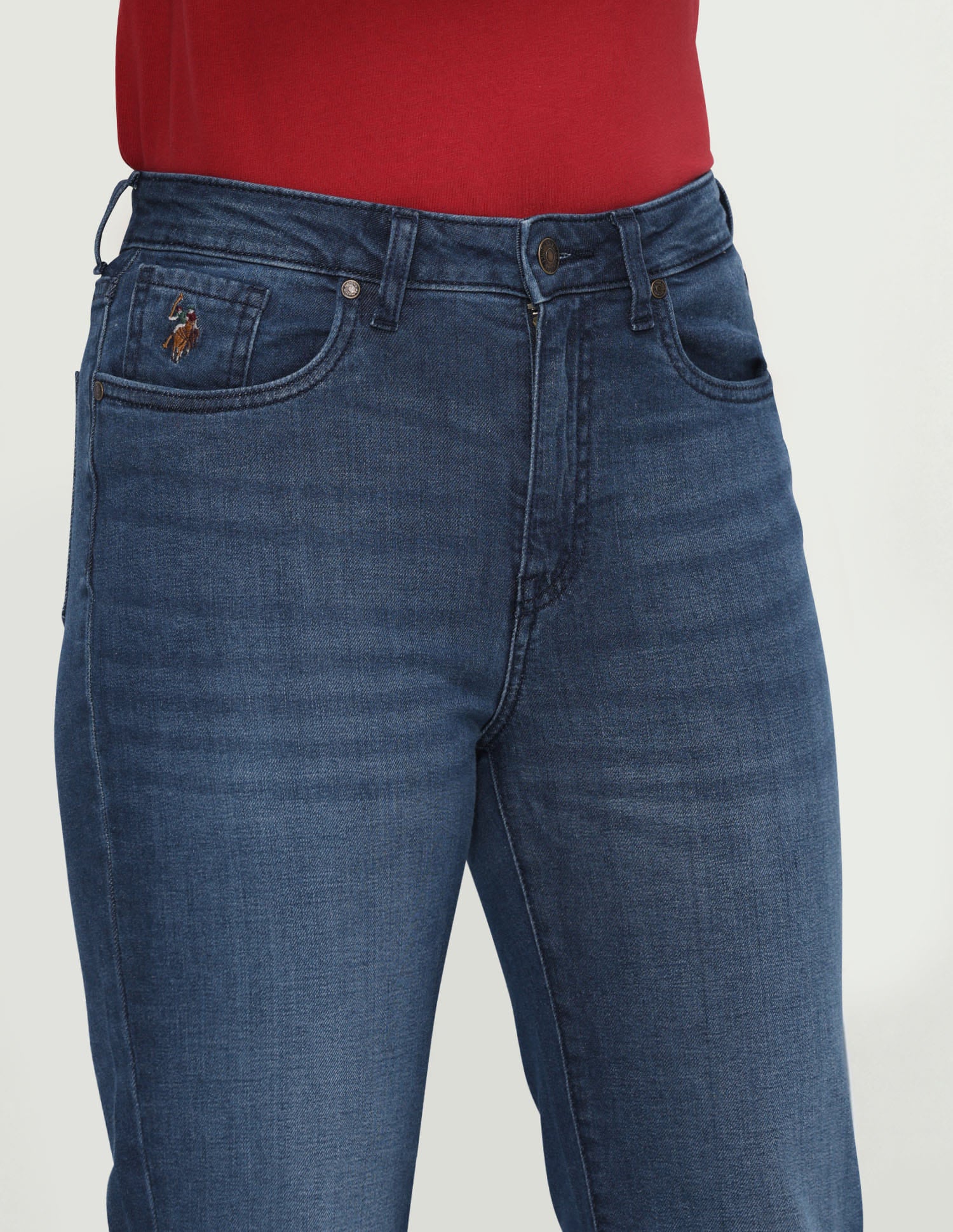 High Rise Extreme Flared Fit Jeans Blue - U.S. Polo Assn. India | Large