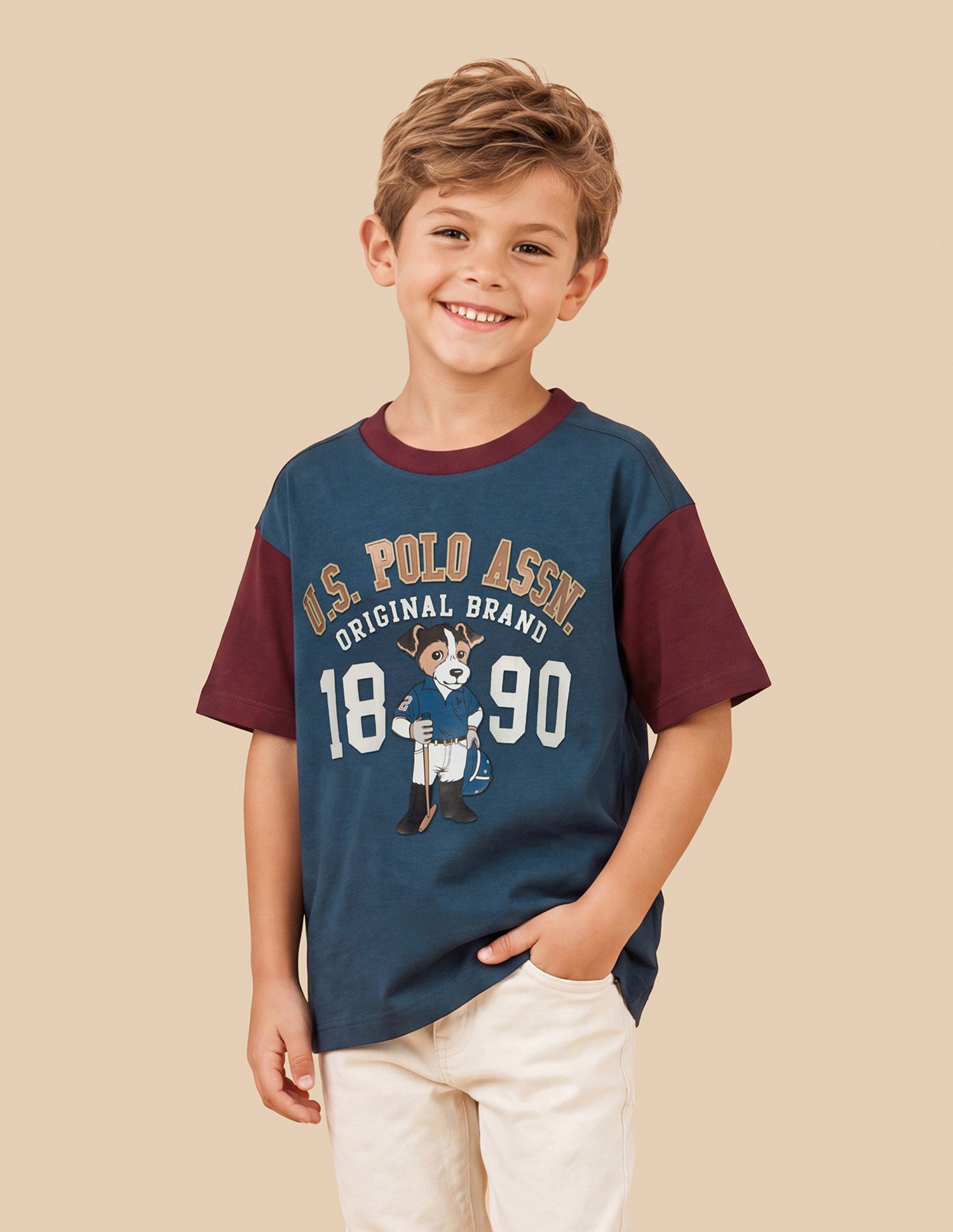 Graphic Brand Printed Oversized Fit T-Shirt Navy - U.S. Polo Assn. India | Large