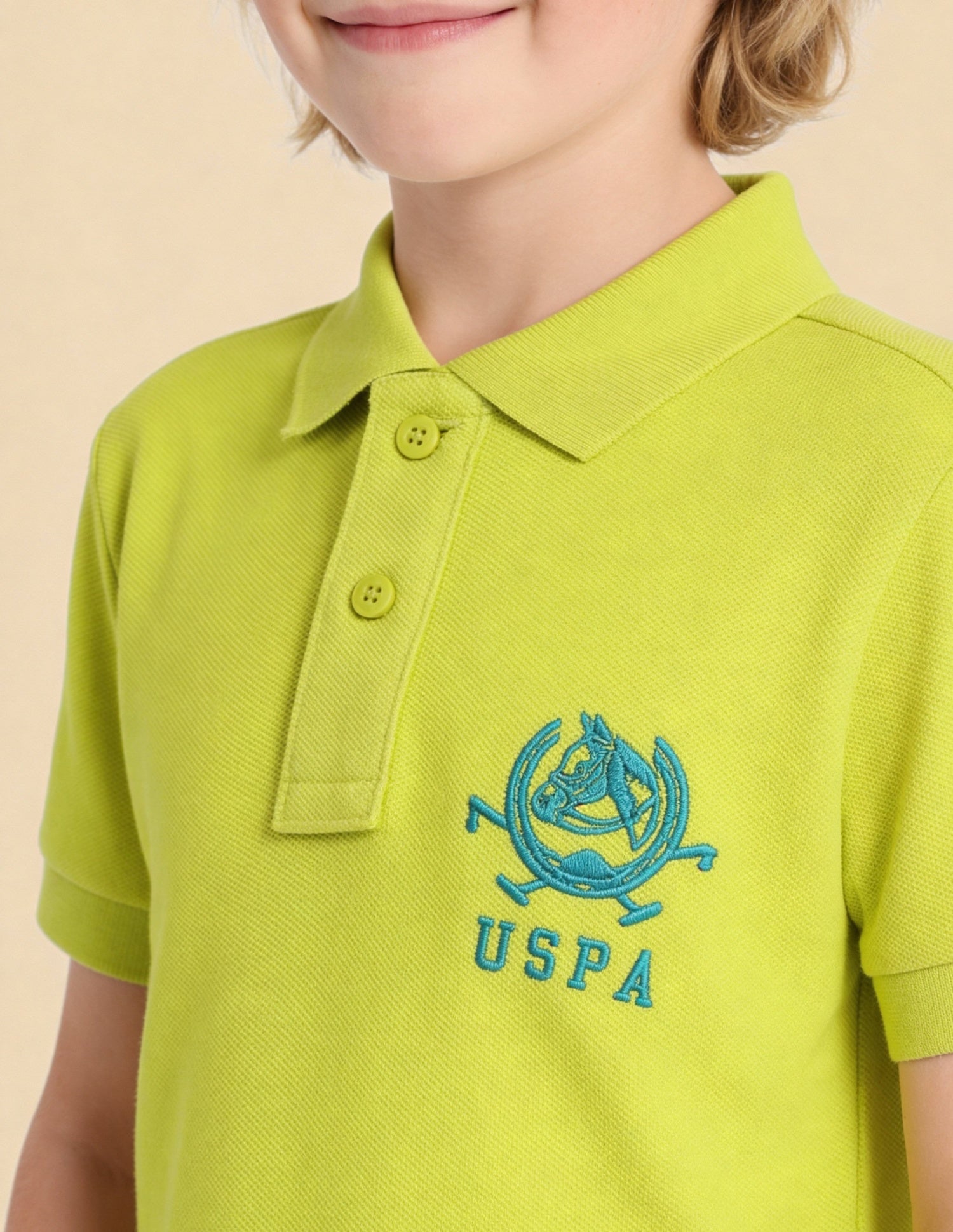 Boys Pure Cotton Polo Shirt Yellow - U.S. Polo Assn. India | Large