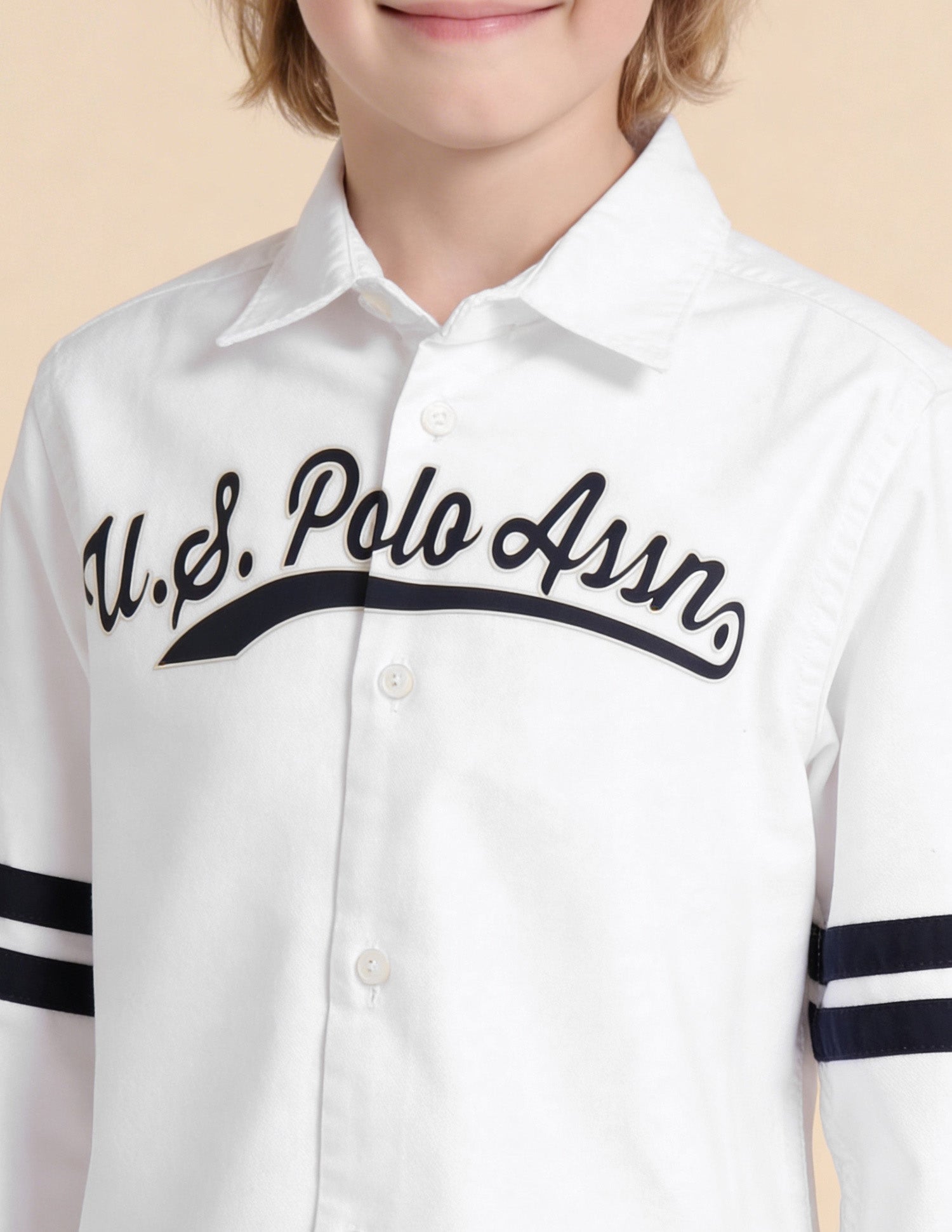 Brand Printed Oxford Shirt White - U.S. Polo Assn. India | Large