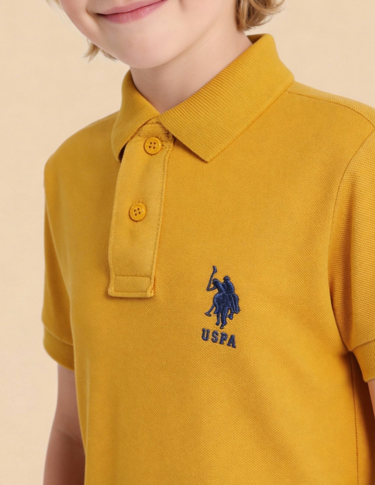 Pure Cotton Solid Polo Shirt Lime Green - U.S. Polo Assn. India | Large