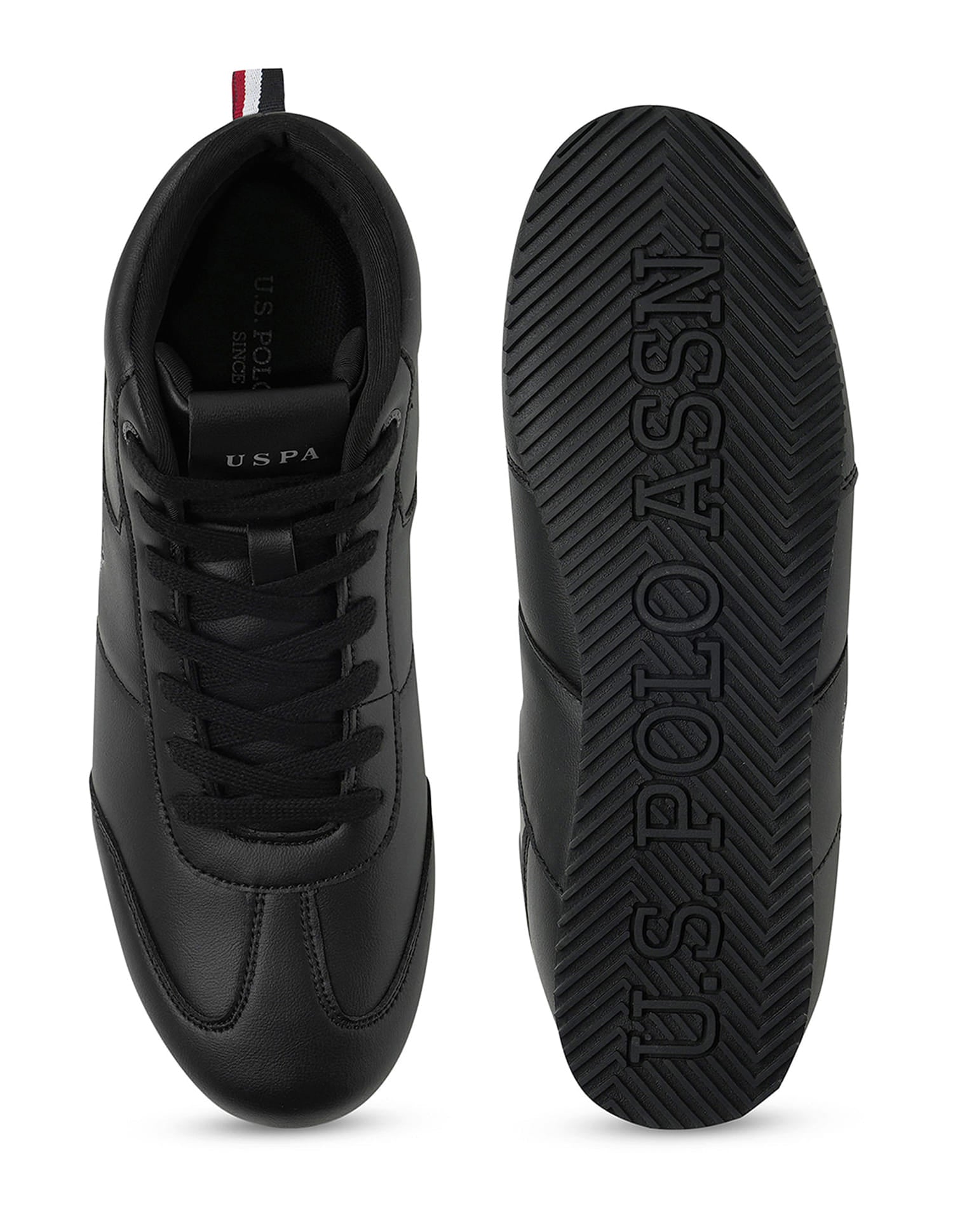 Men Rentso 2.0 Black Retro Mid Top  Sneakers Black - U.S. Polo Assn. India | Large