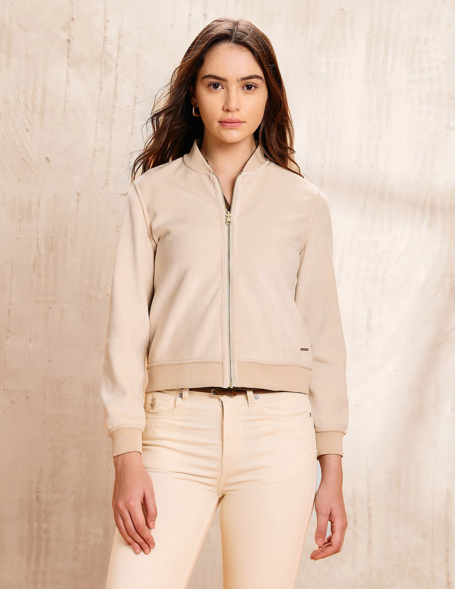 Solid Reversible Bomber Jacket White - U.S. POLO ASSN. | Large