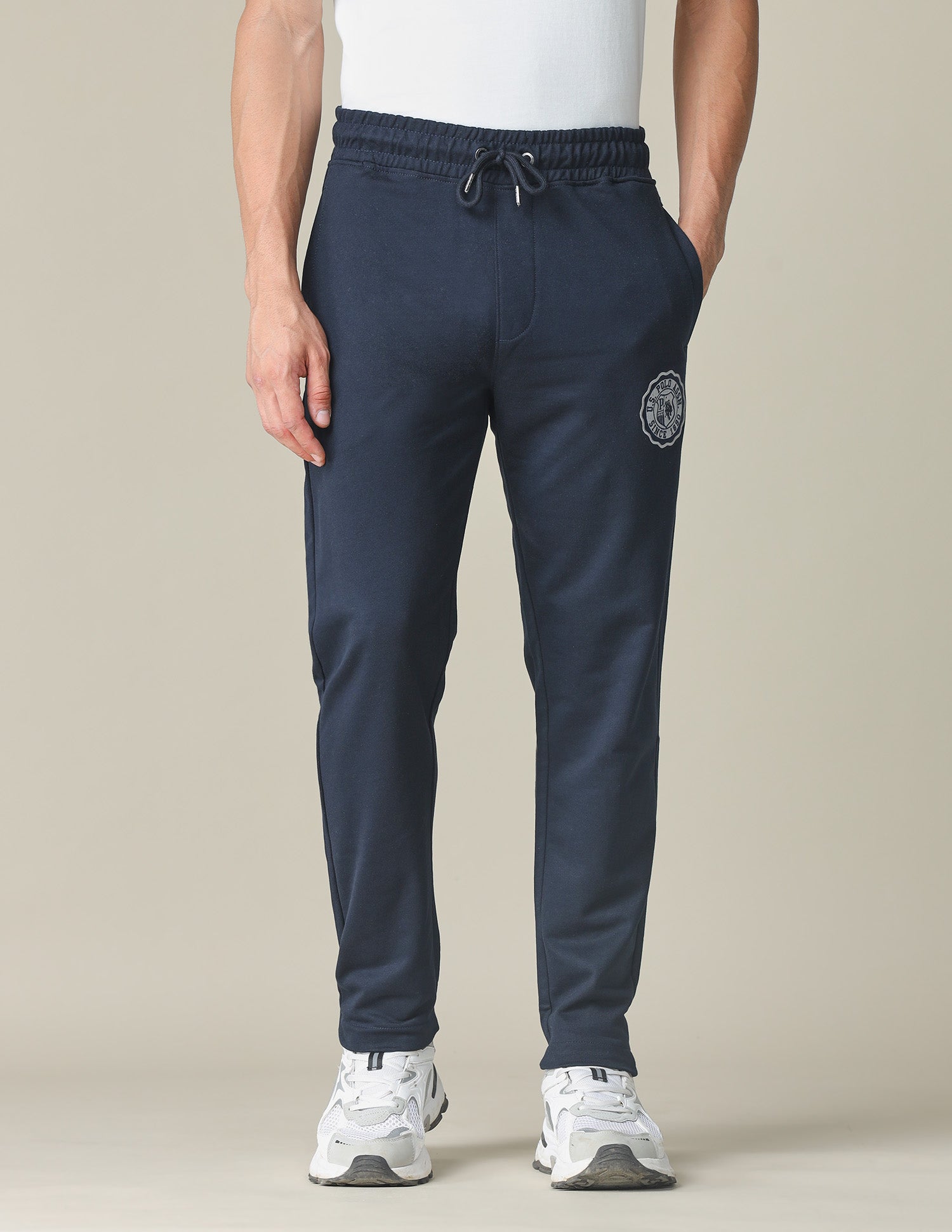 Mid Rise Solid Track Pants Navy - U.S. POLO ASSN. | Large