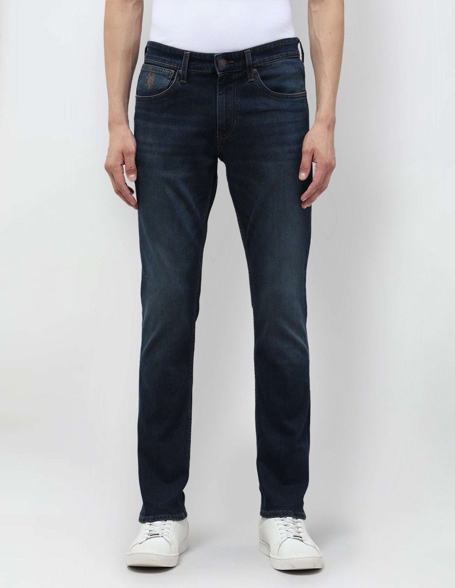 Brandon Slim-Tapered Fit Blue Jeans Med Blue - U.S. POLO ASSN. | Large