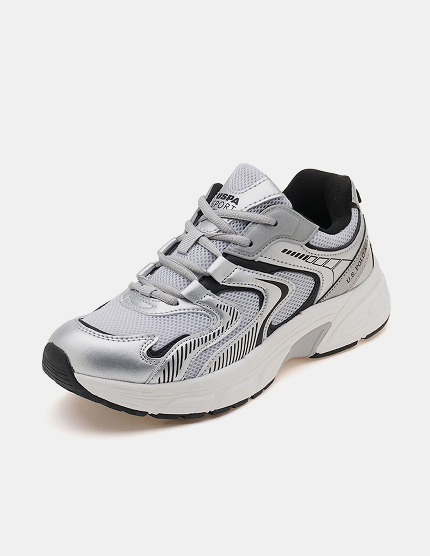 Women So-Young Colour Blocked Sneakers Silver - U.S. POLO ASSN. | Large