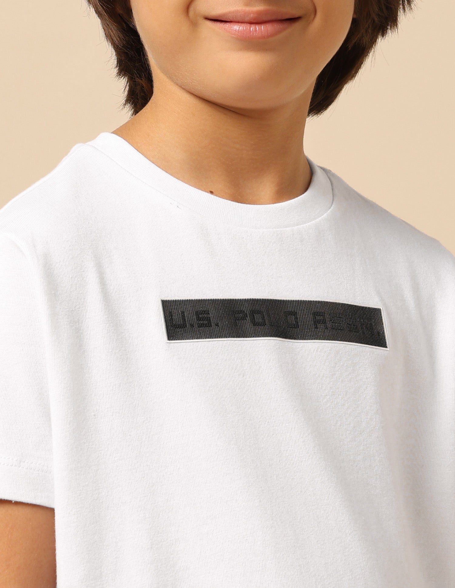Boys Solid Regular Fit T-Shirt White - U.S. POLO ASSN. | Large
