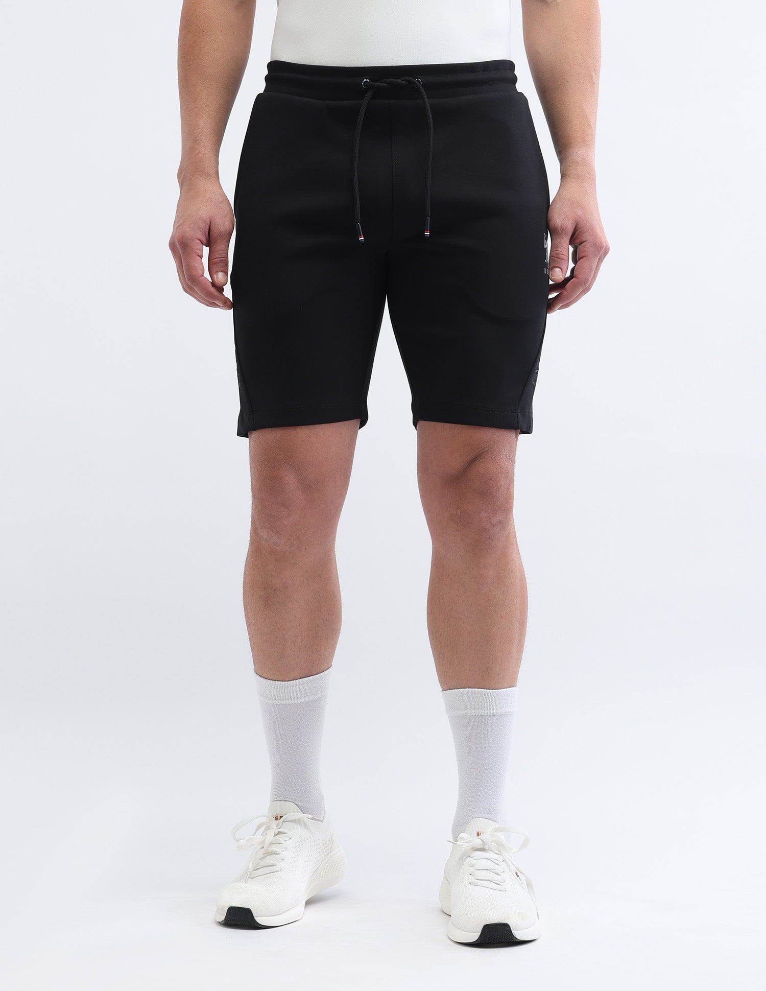 Mid Rise Solid Active Shorts Black - U.S. POLO ASSN. | Large