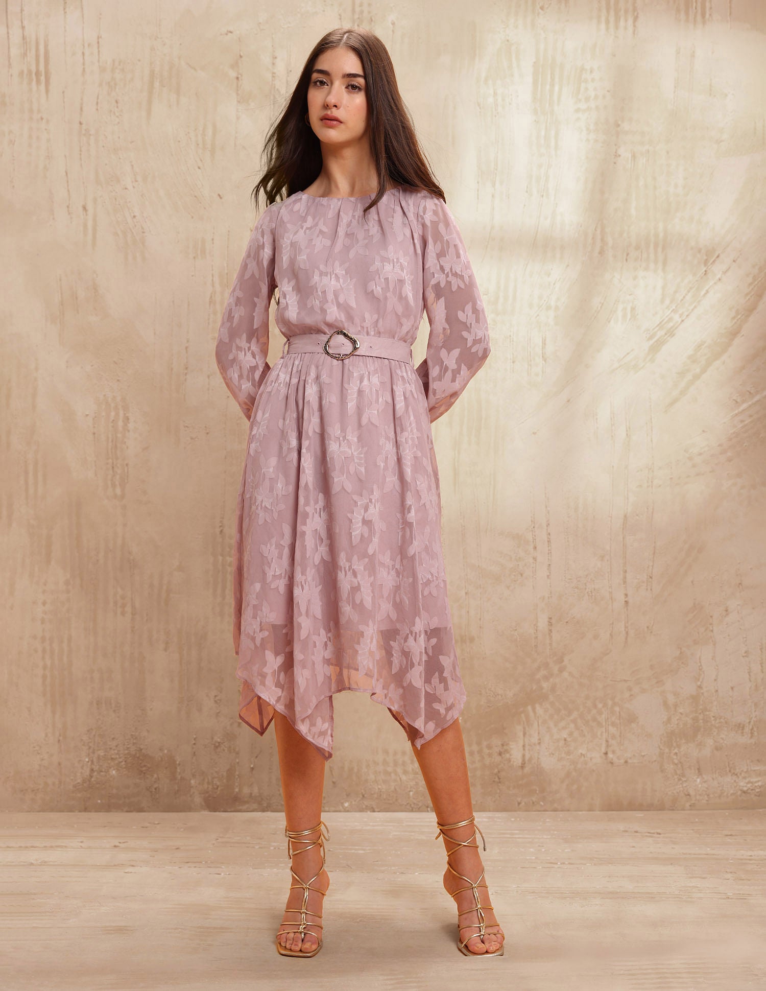 Floral Lace A-Line Dress Pink - U.S. POLO ASSN. | Large