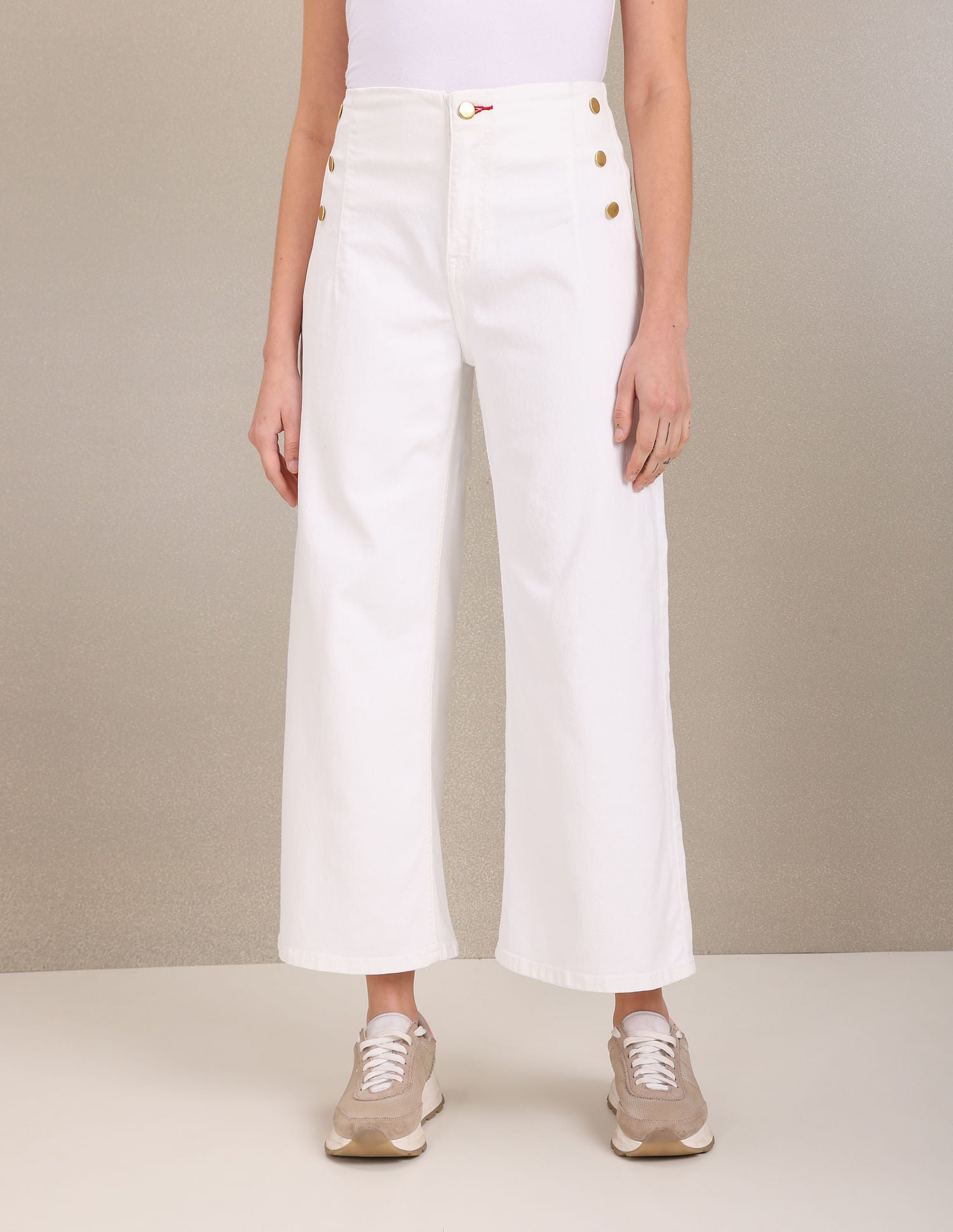 High Rise Culotte Jeans White - U.S. Polo Assn. India | Large