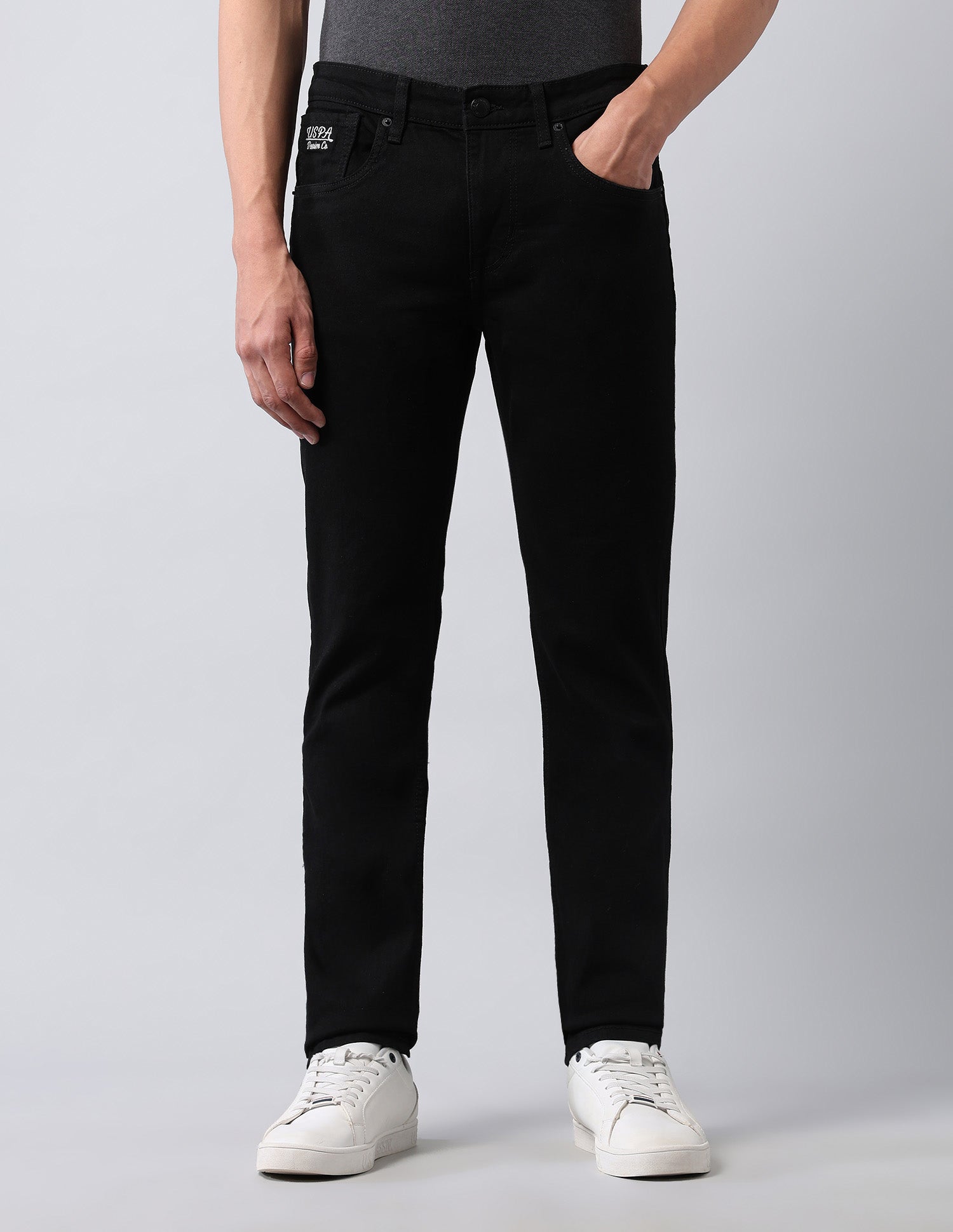 Brandon Slim Tapered Fit Black Jeans Black - U.S. POLO ASSN. | Large