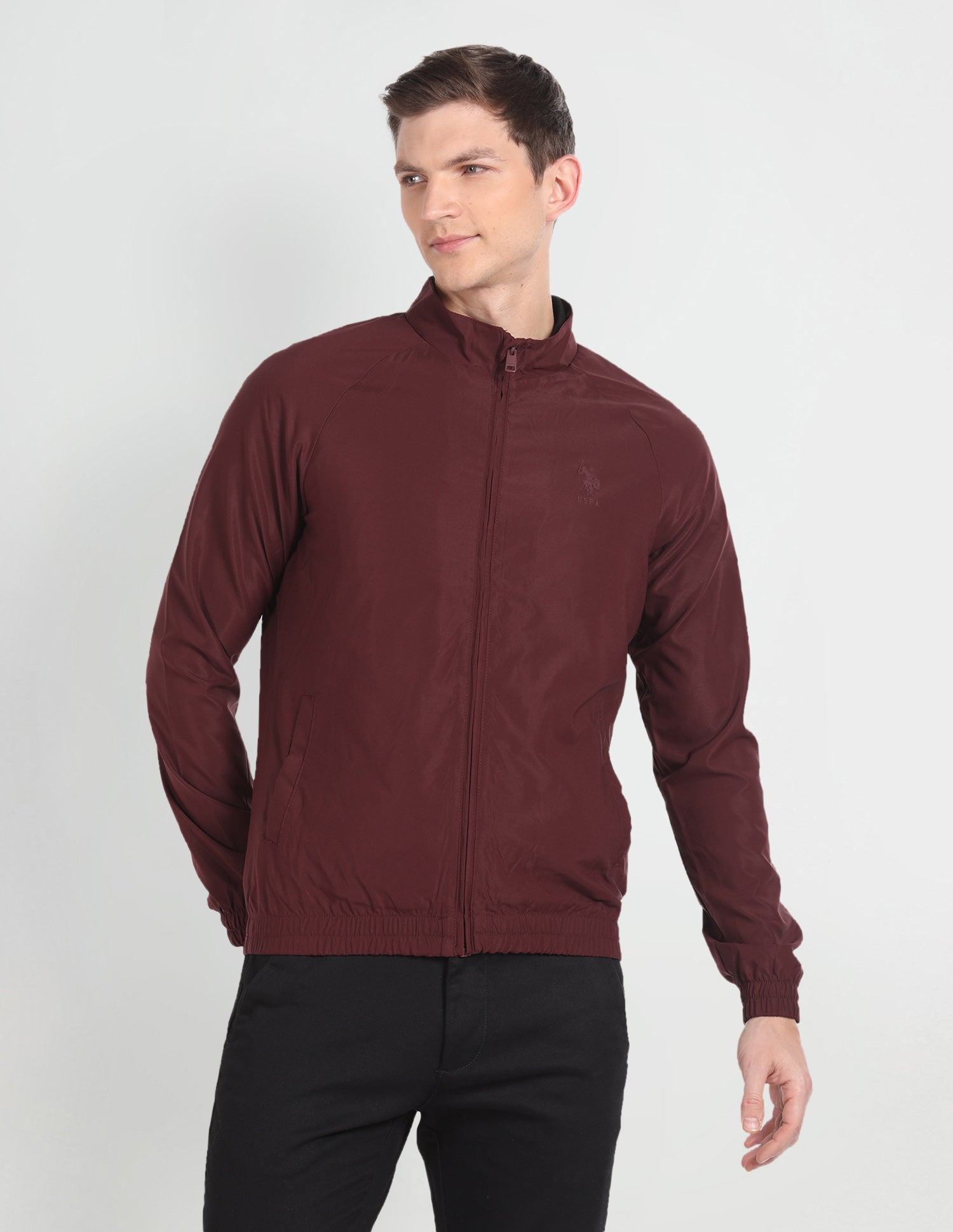 High Neck Windcheater Jacket Navy - U.S. POLO ASSN. | Large