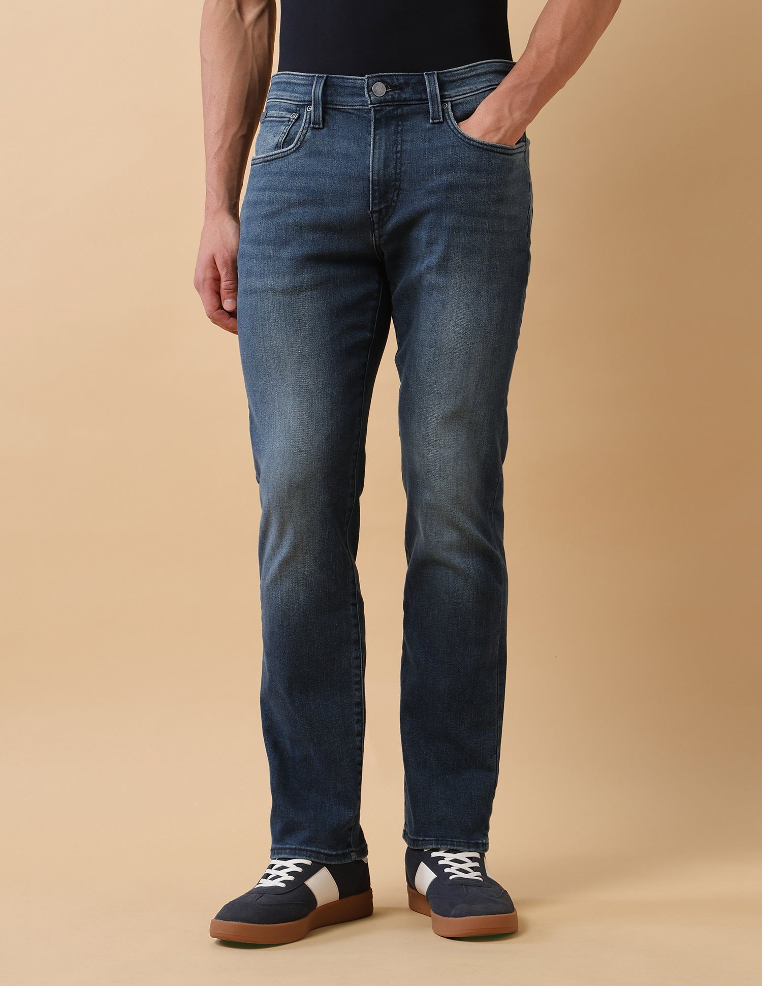 Pacho X Harold Slim Straight Fit Blue Jeans Mid Blue - U.S. Polo Assn. India | Large