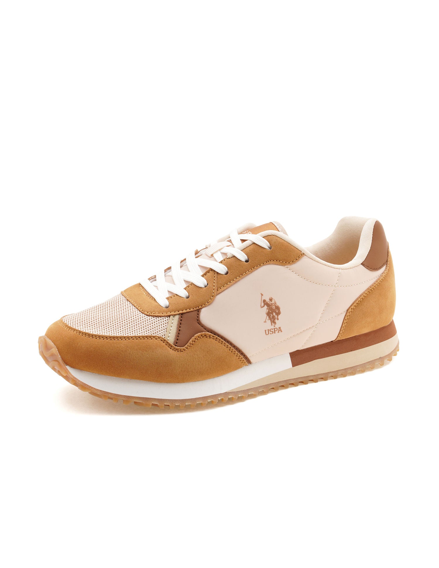 Men Darrion Tan Retro Joggers Sneakers Tan - U.S. Polo Assn. India | Large