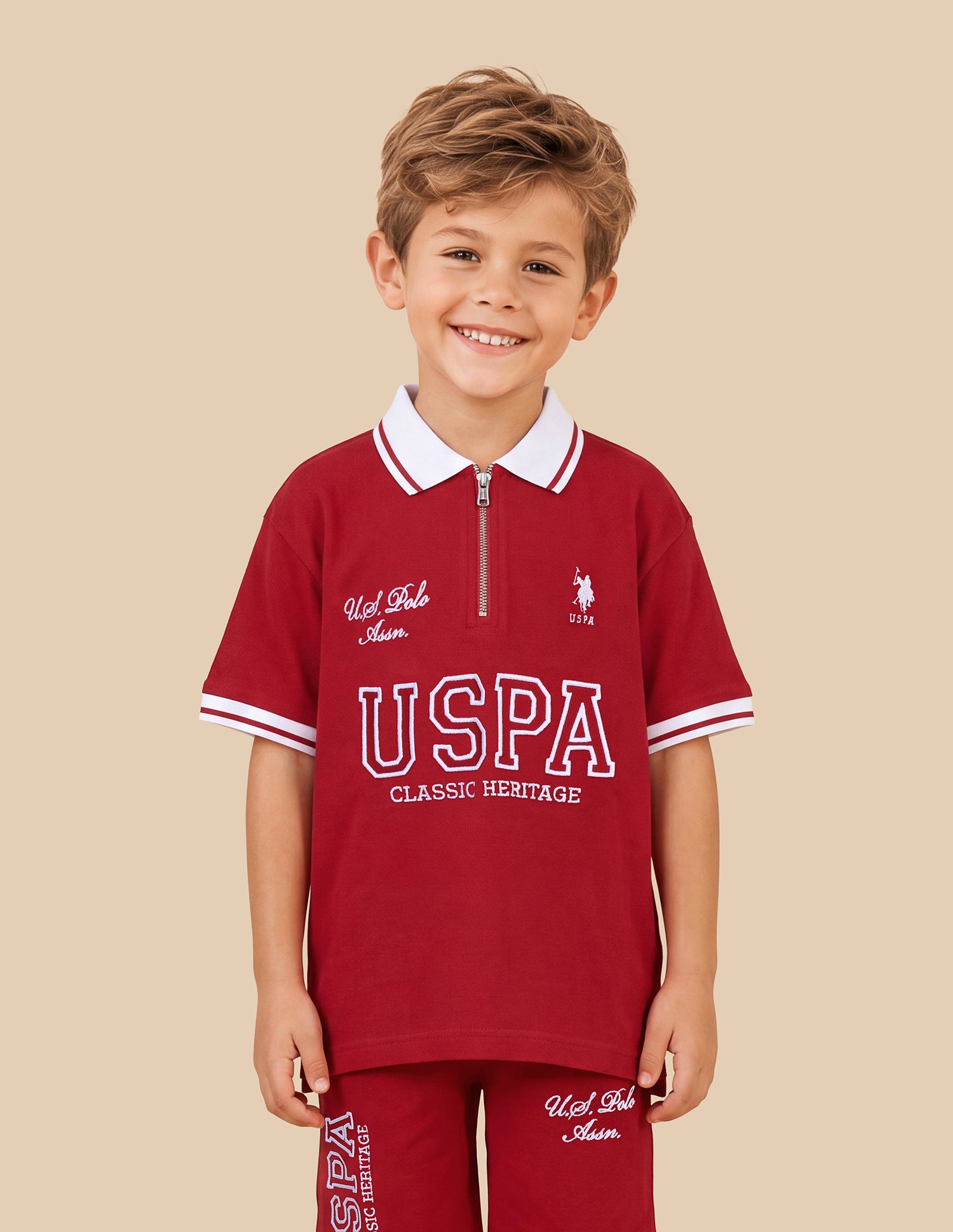 Brand Embroidered Regular Fit Polo Shirt Red - U.S. Polo Assn. India | Large