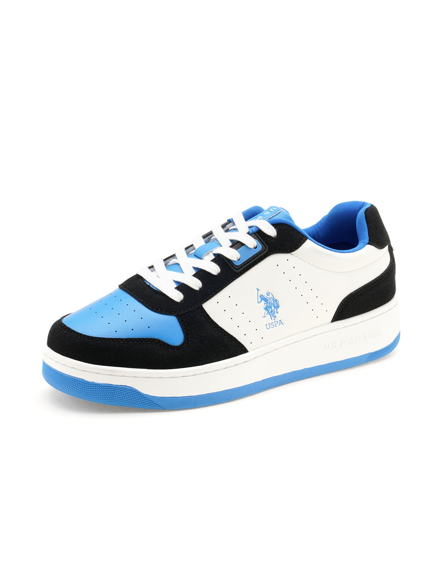 Men Oakley Blue Retro Court Sneakers Blue - U.S. POLO ASSN. | Large