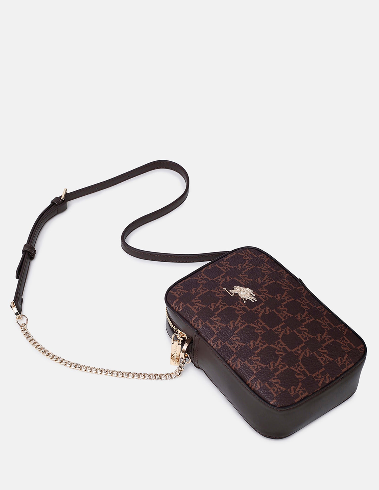 Cruz Monogram Crossbody Bag Brown - U.S. Polo Assn. India | Large