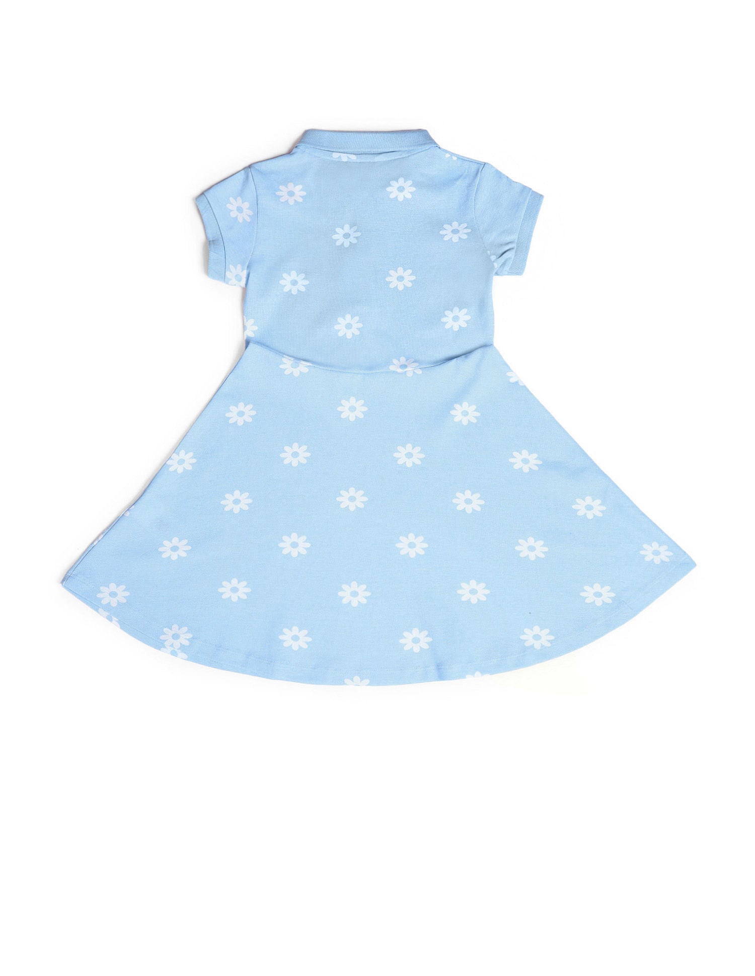 Girls Floral A-line Dress Light Blue - U.S. POLO ASSN. | Large