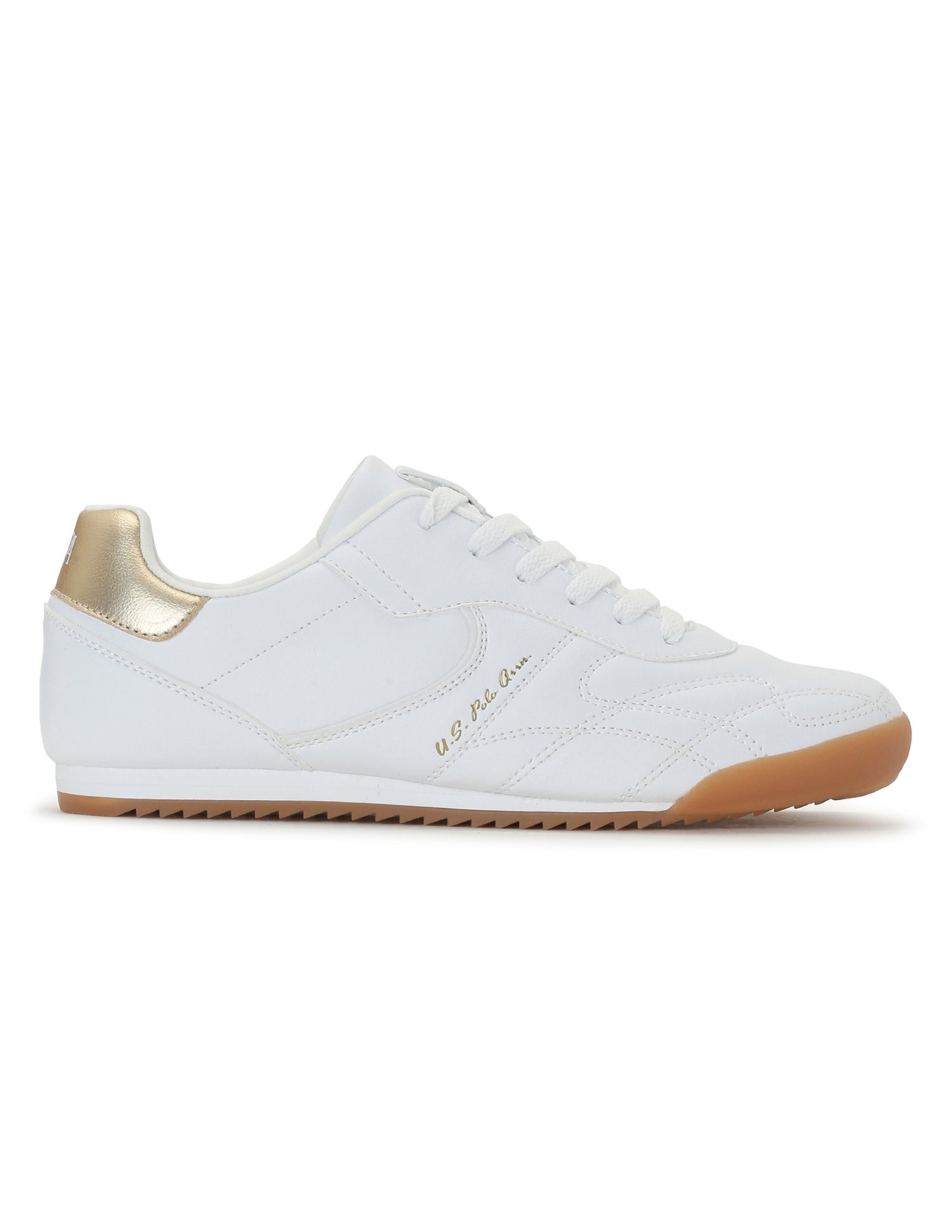 U.S. Polo Assn. Women Bruna Round Toe Casual Sneakers White - U.S. POLO ASSN. | Large