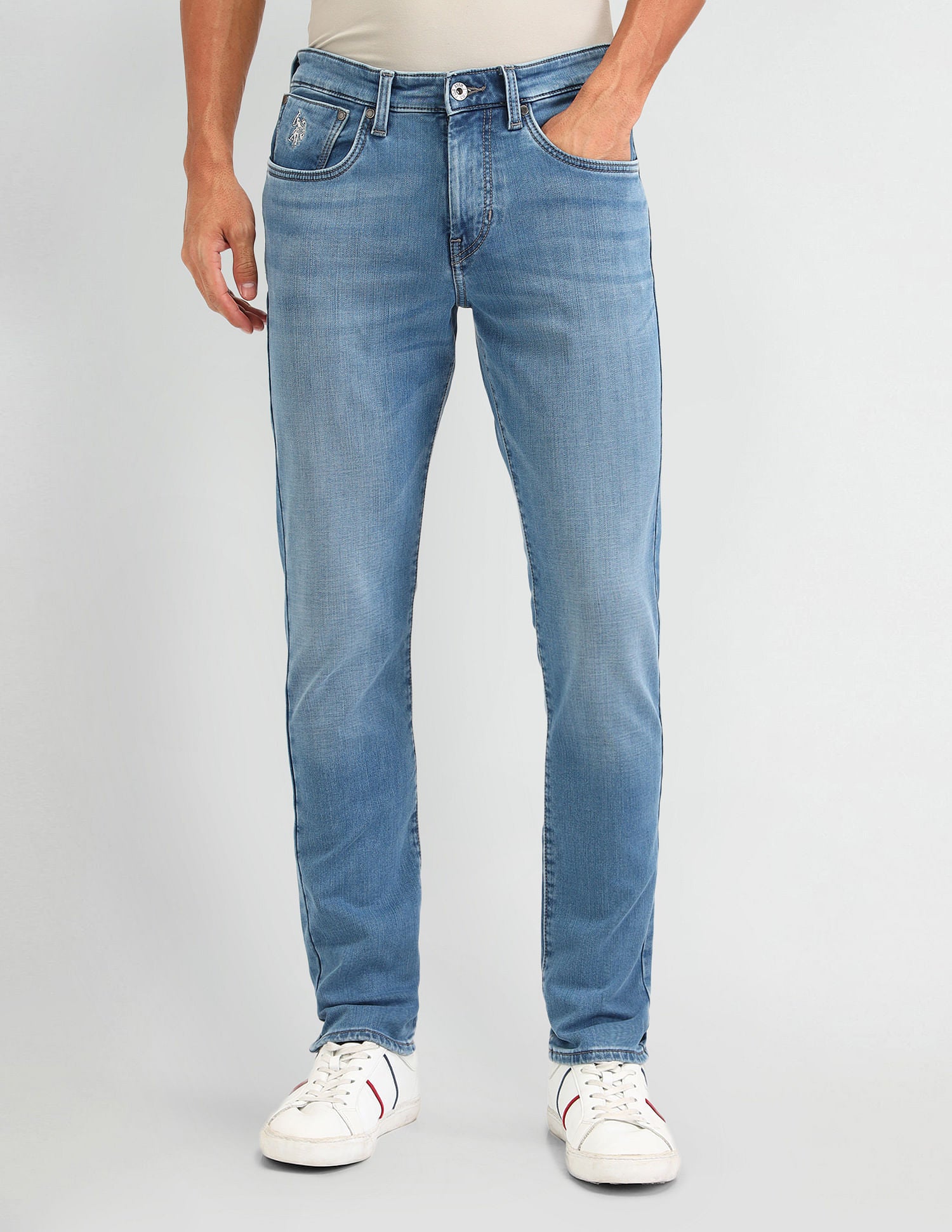 Mid Rise Light Wash Jeans Blue - U.S. POLO ASSN. | Large