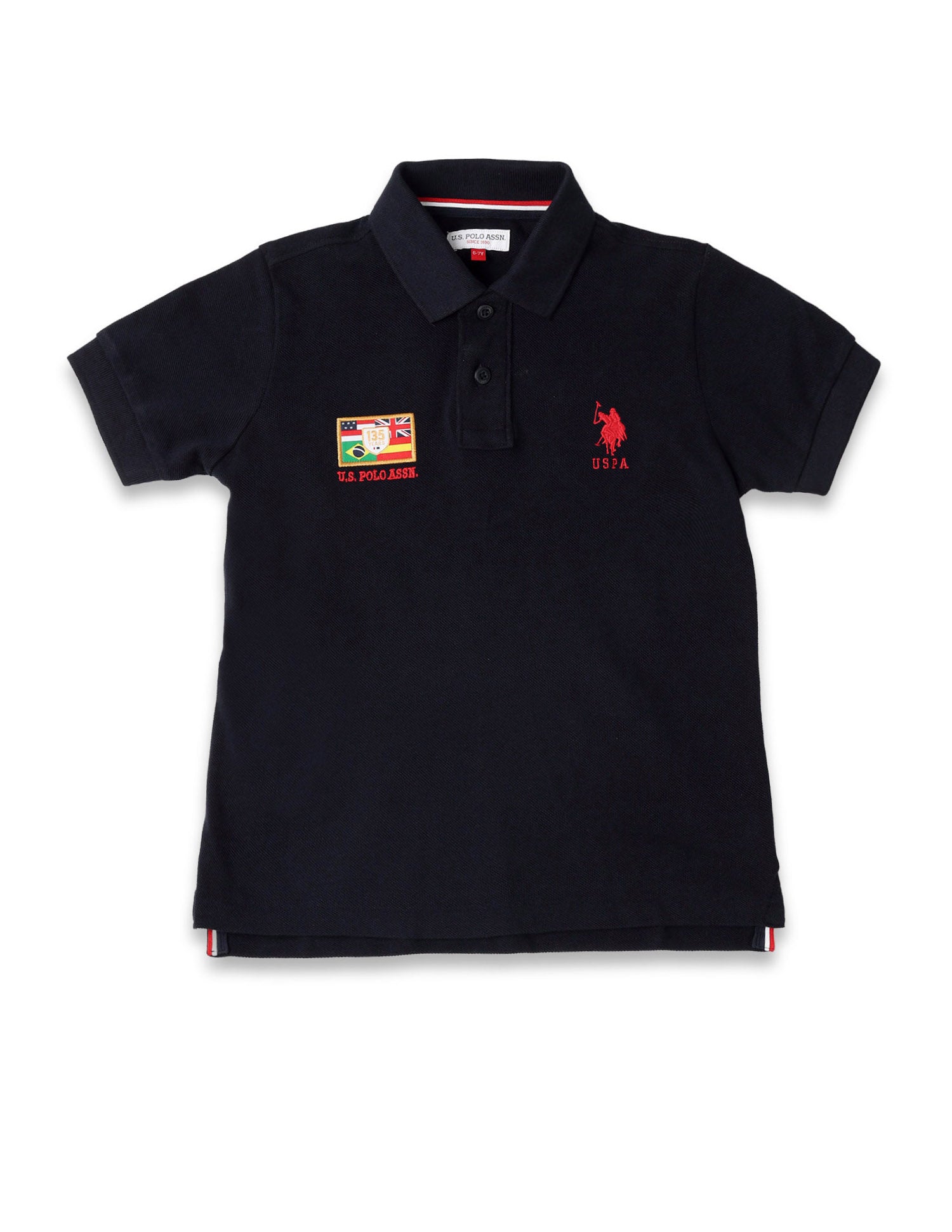 Boys Brand Appliqued Regular Fit Polo Shirt Navy - U.S. POLO ASSN. | Large