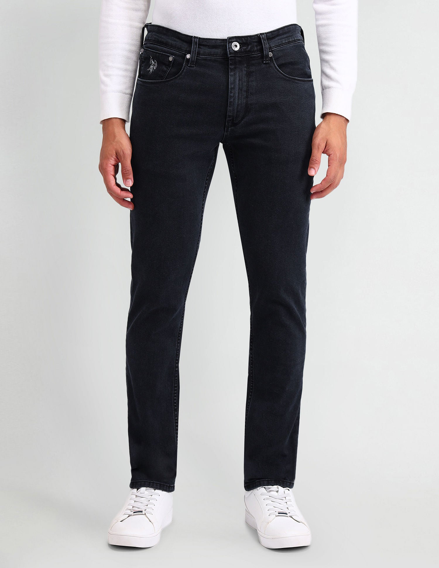 Brandon Slim Tapered Fit Blue Jeans Blue - U.S. Polo Assn. India | Large