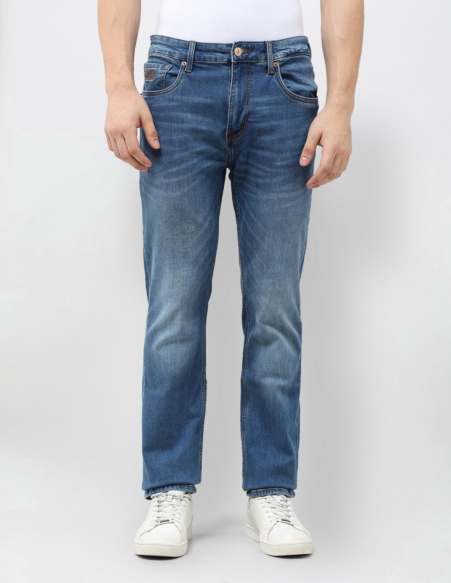 Harold Slim Straight Fit Blue Jeans Indigo - U.S. POLO ASSN. | Large