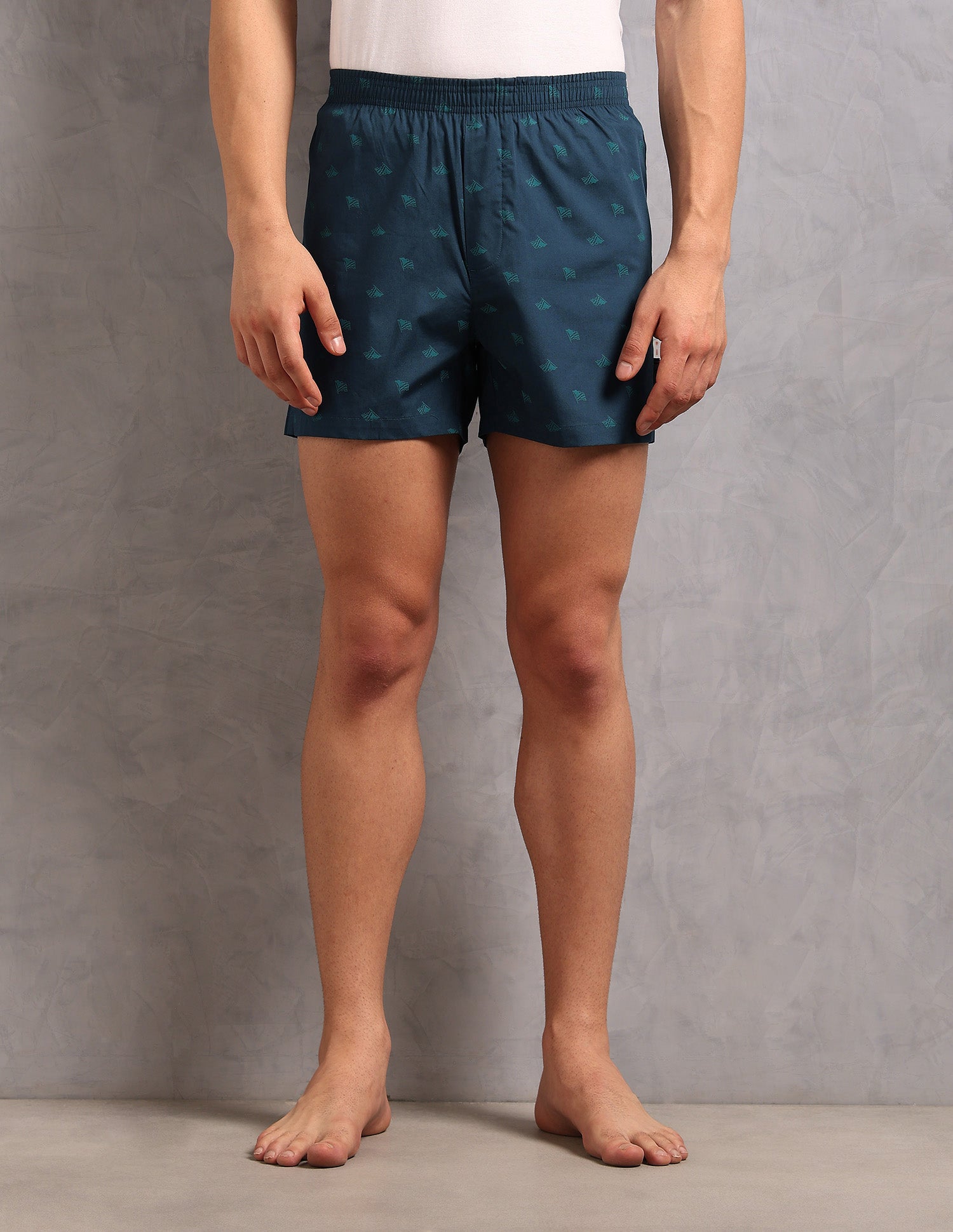 Printed Cotton OEX12 Boxers - Pack Of 1 Navy - U.S. Polo Assn. India | Large