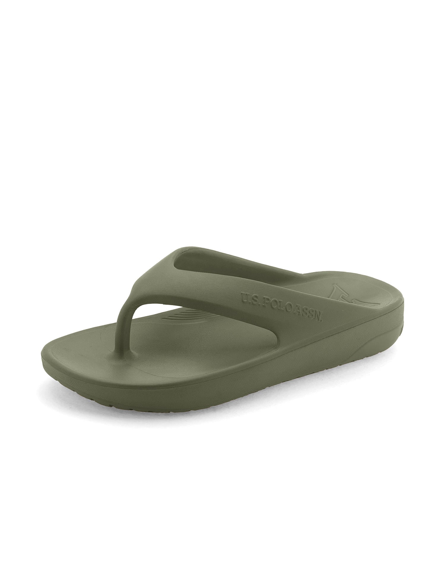 Men Axel Dk. Green Foam Walk Flip Flop Olive - U.S. Polo Assn. India | Large