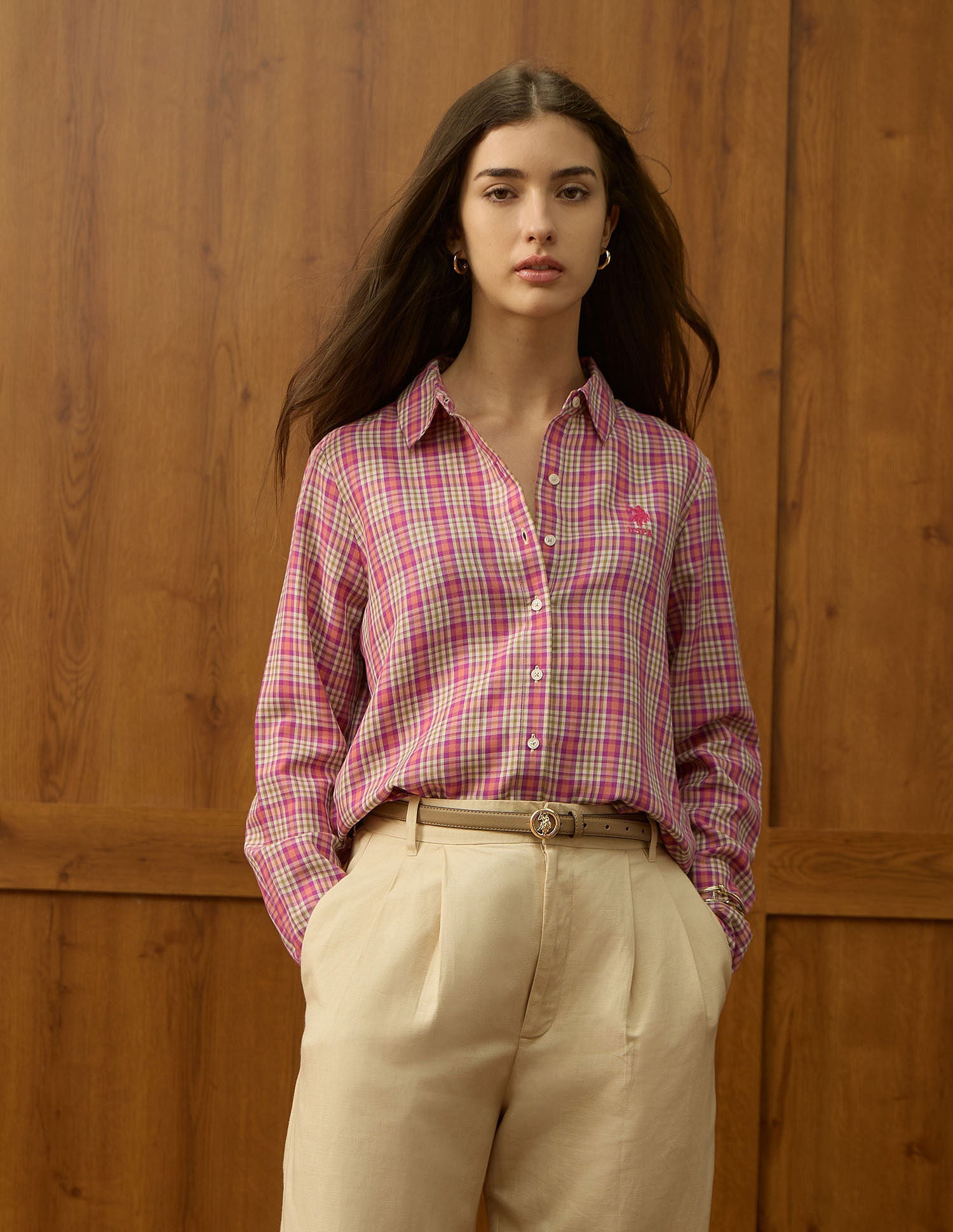 Regular Fit Gingham Checked Shirt Multi-colour - U.S. POLO ASSN. | Large